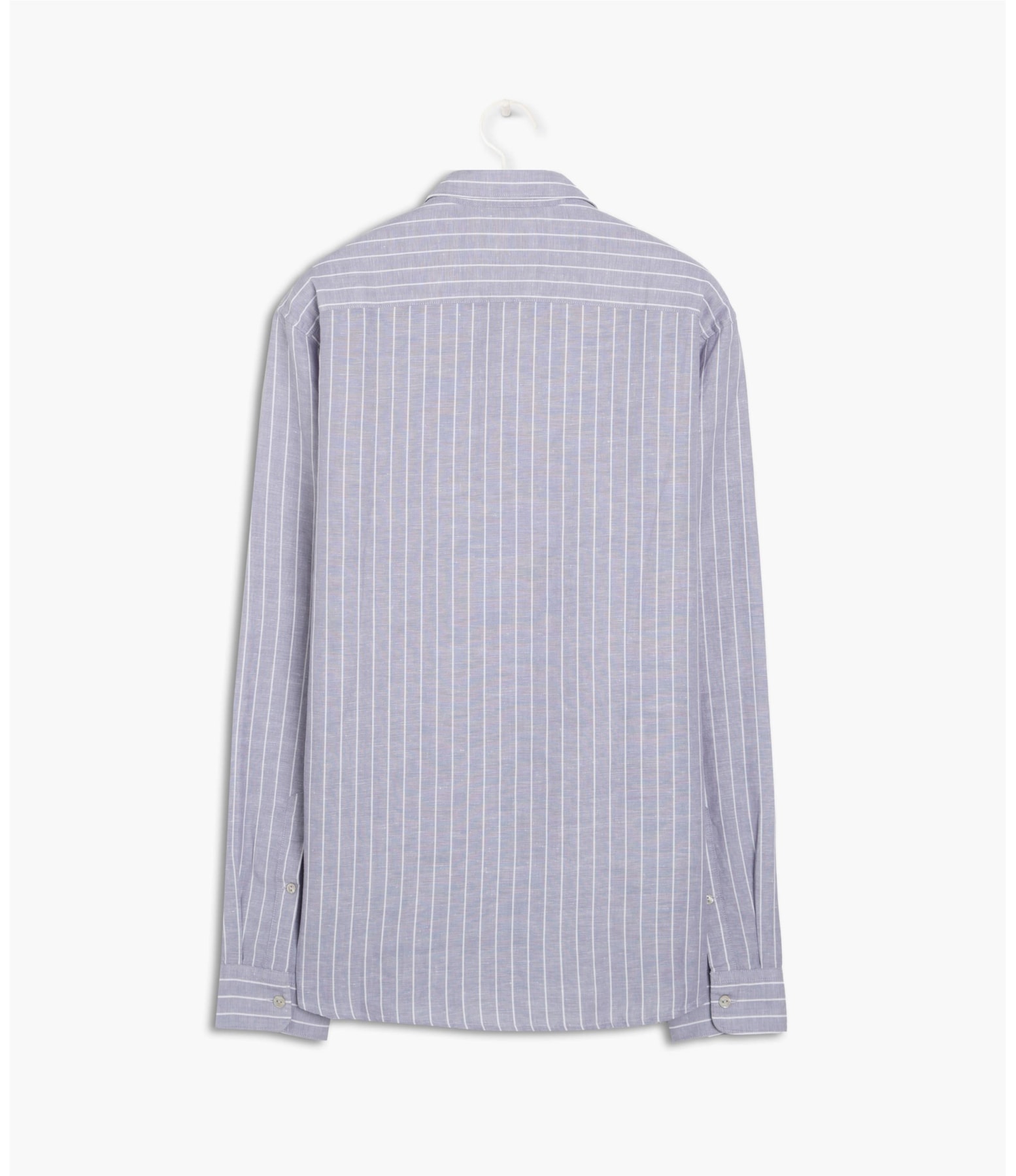 Camisa Linho  Sahy Listrada Ml Lilás