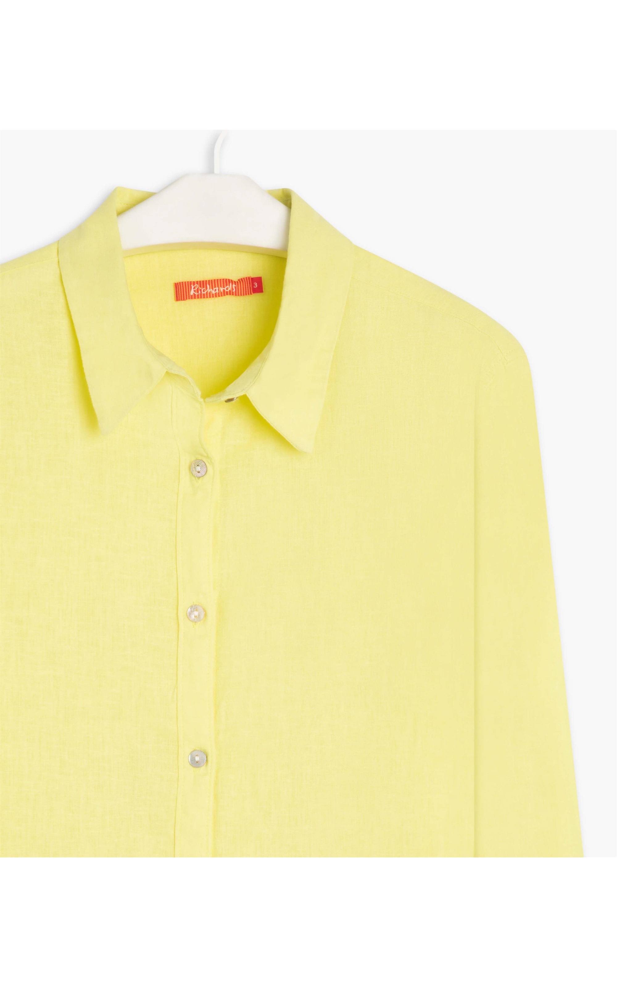 Camisa Linho  Sardenha Amarelo Limao