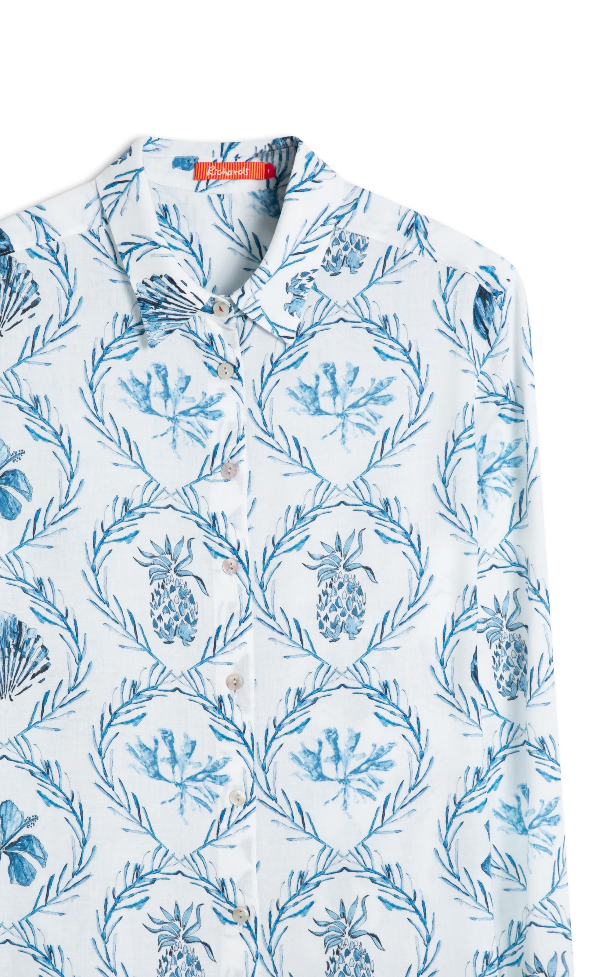 Camisa Linho Sardenha Camafeu Marinho