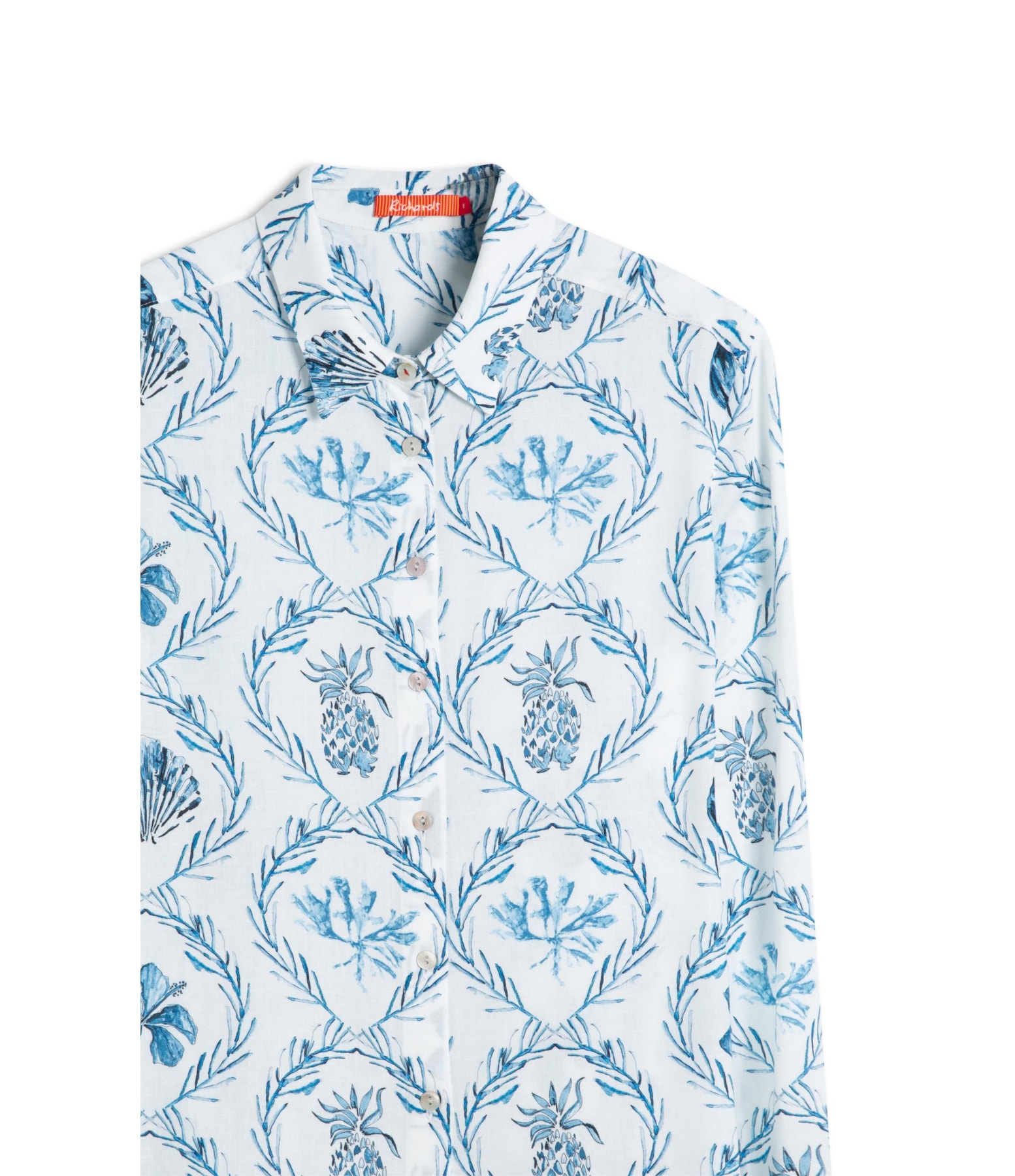 Camisa Linho  Sardenha Camafeu Marinho