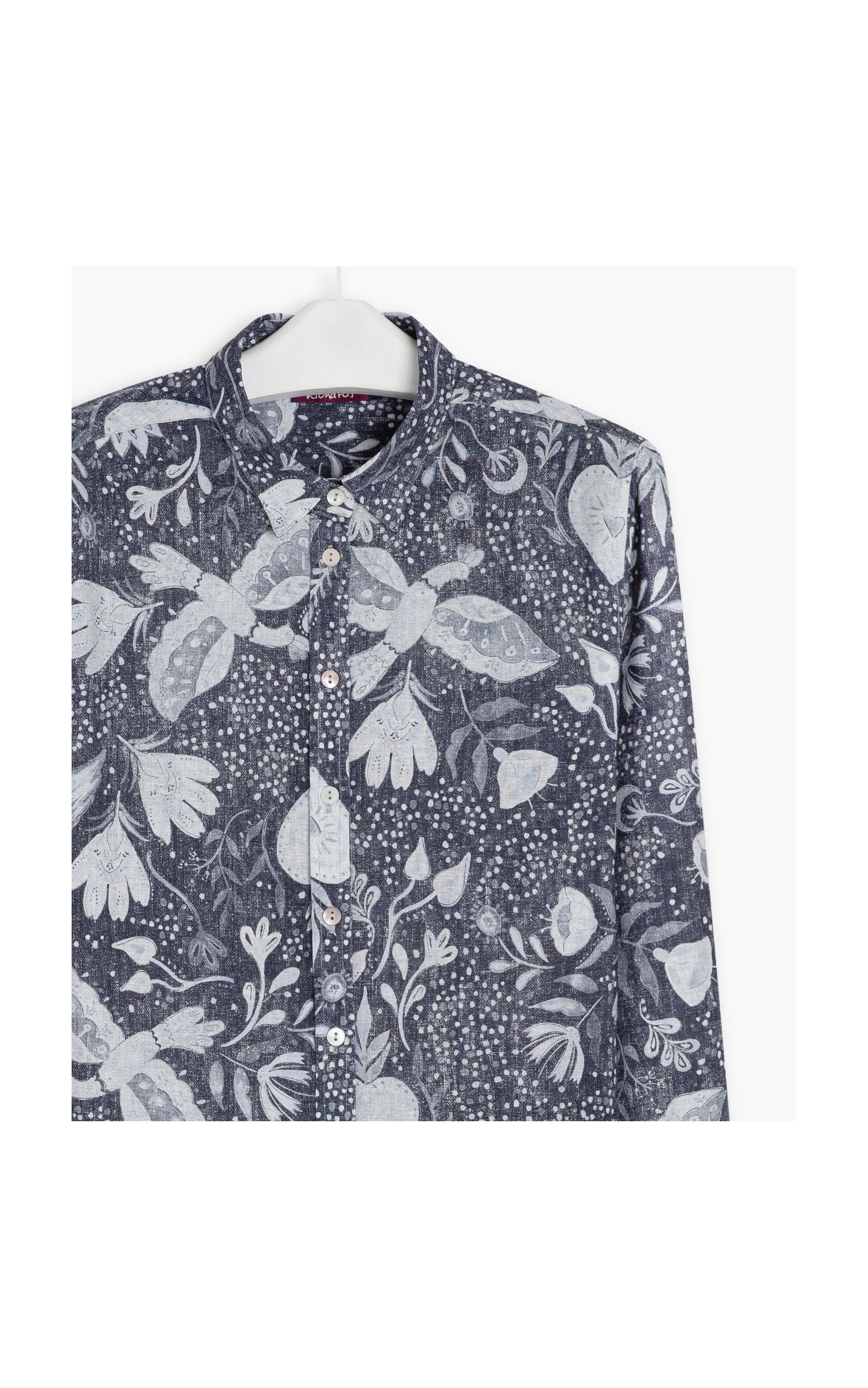 Camisa Linho  Sardenha Corazon Purple Blue