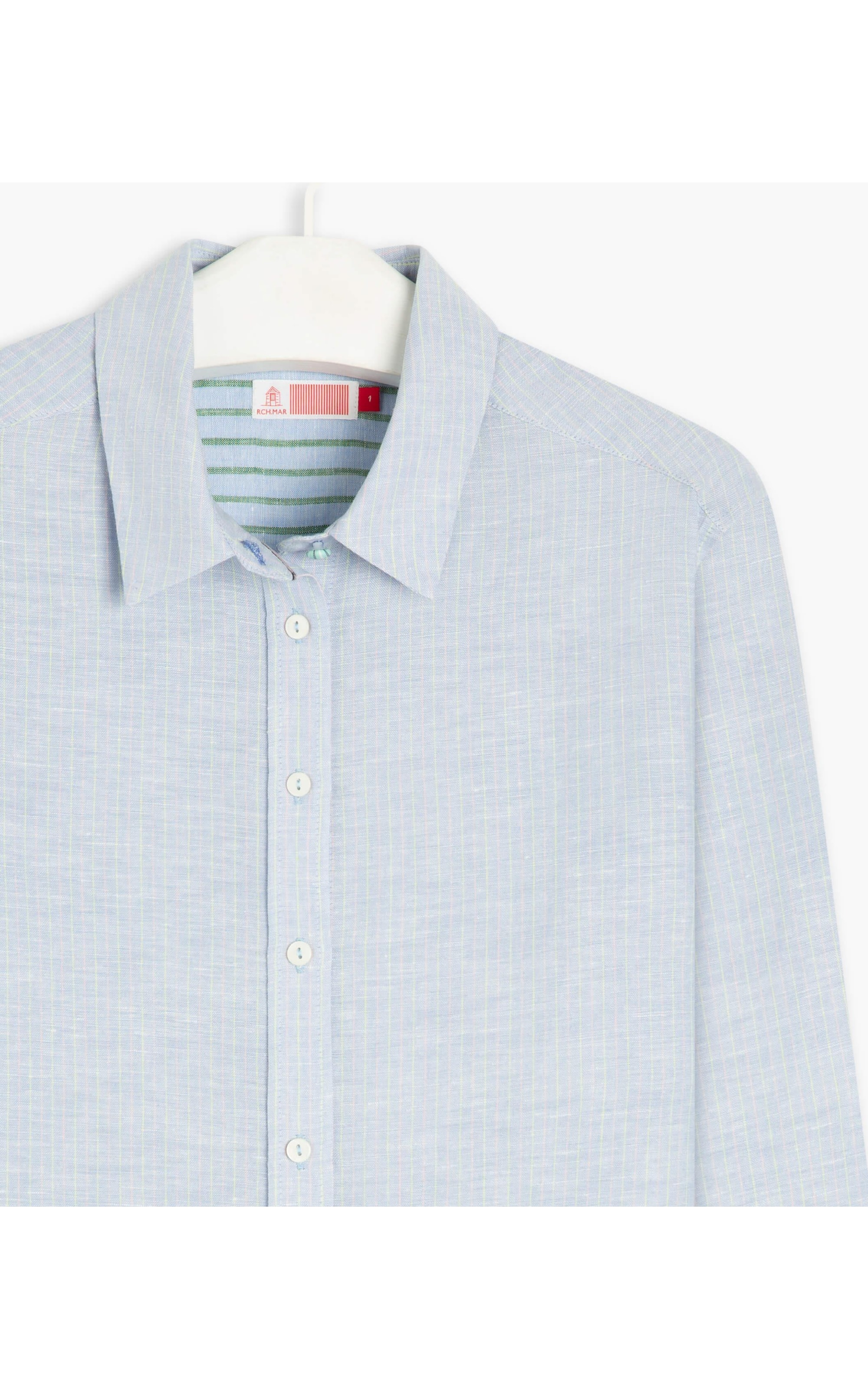 Camisa Linho  Sardenha Ft Oasis Verano Azul Claro