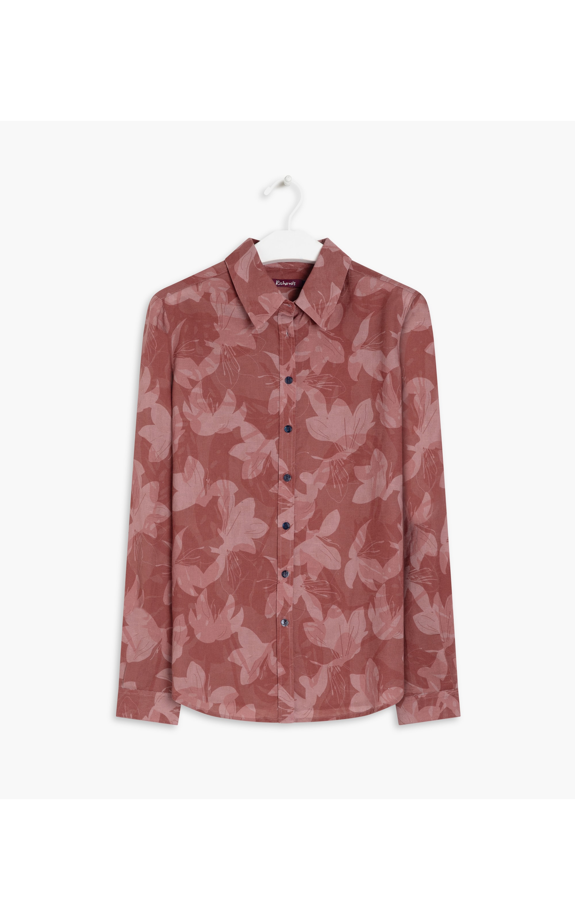  Camisa Linho  Sardenha  Monstera Rosa Velho