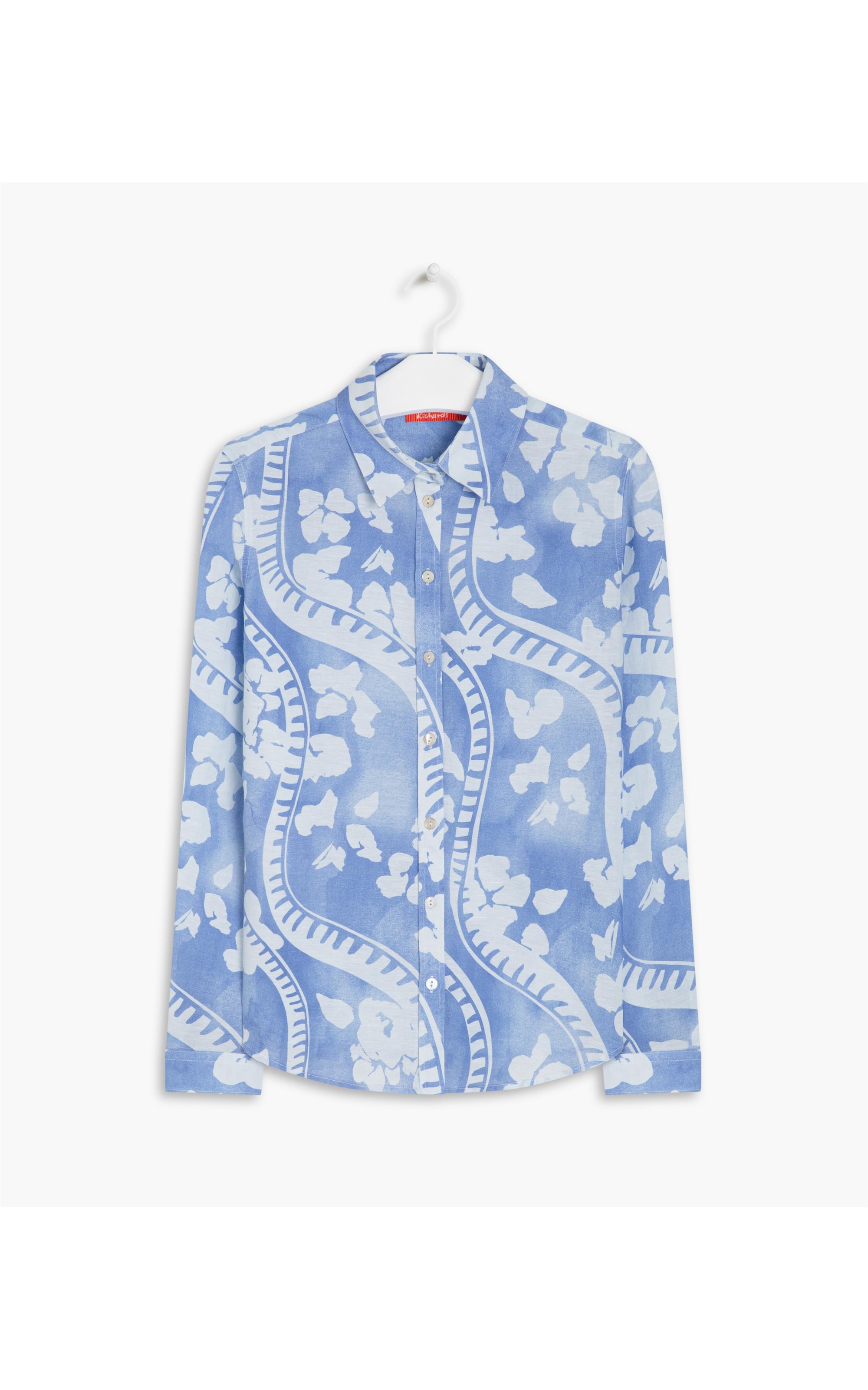 Camisa Linho  Sardenha Petale Azul Bic