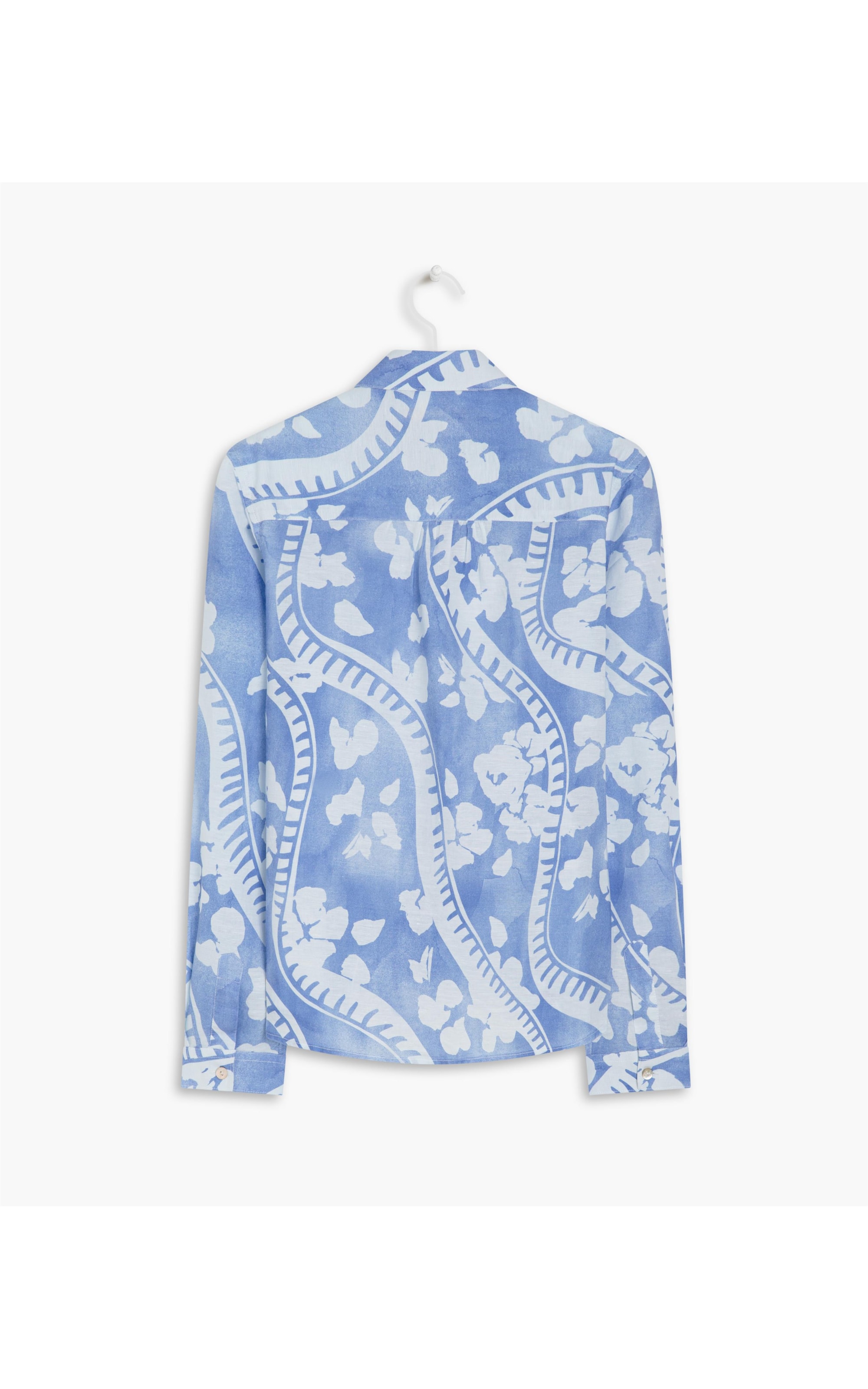 Camisa Linho  Sardenha Petale Azul Bic