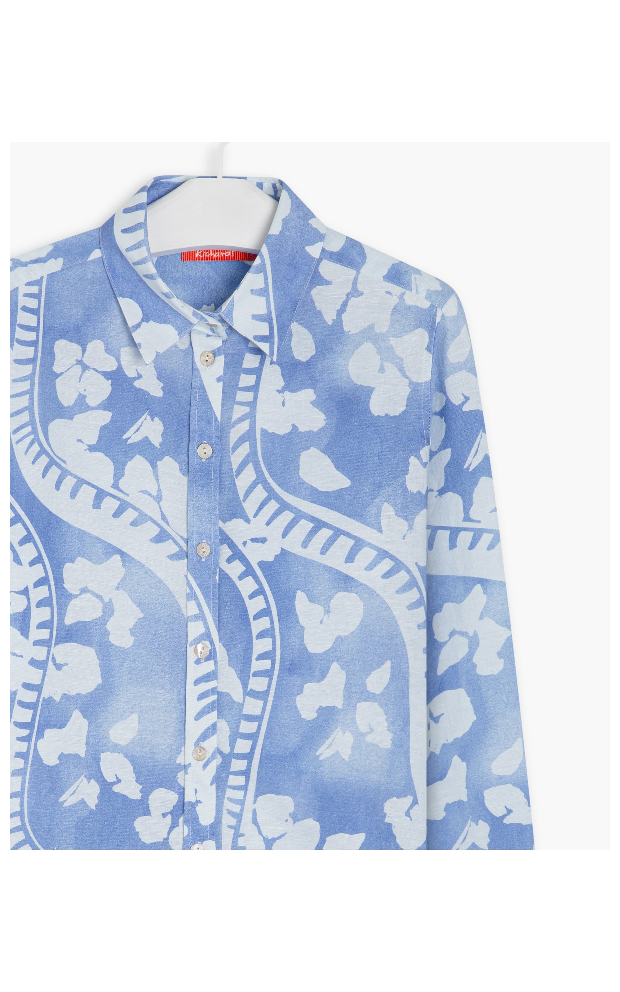 Camisa Linho  Sardenha Petale Azul Bic