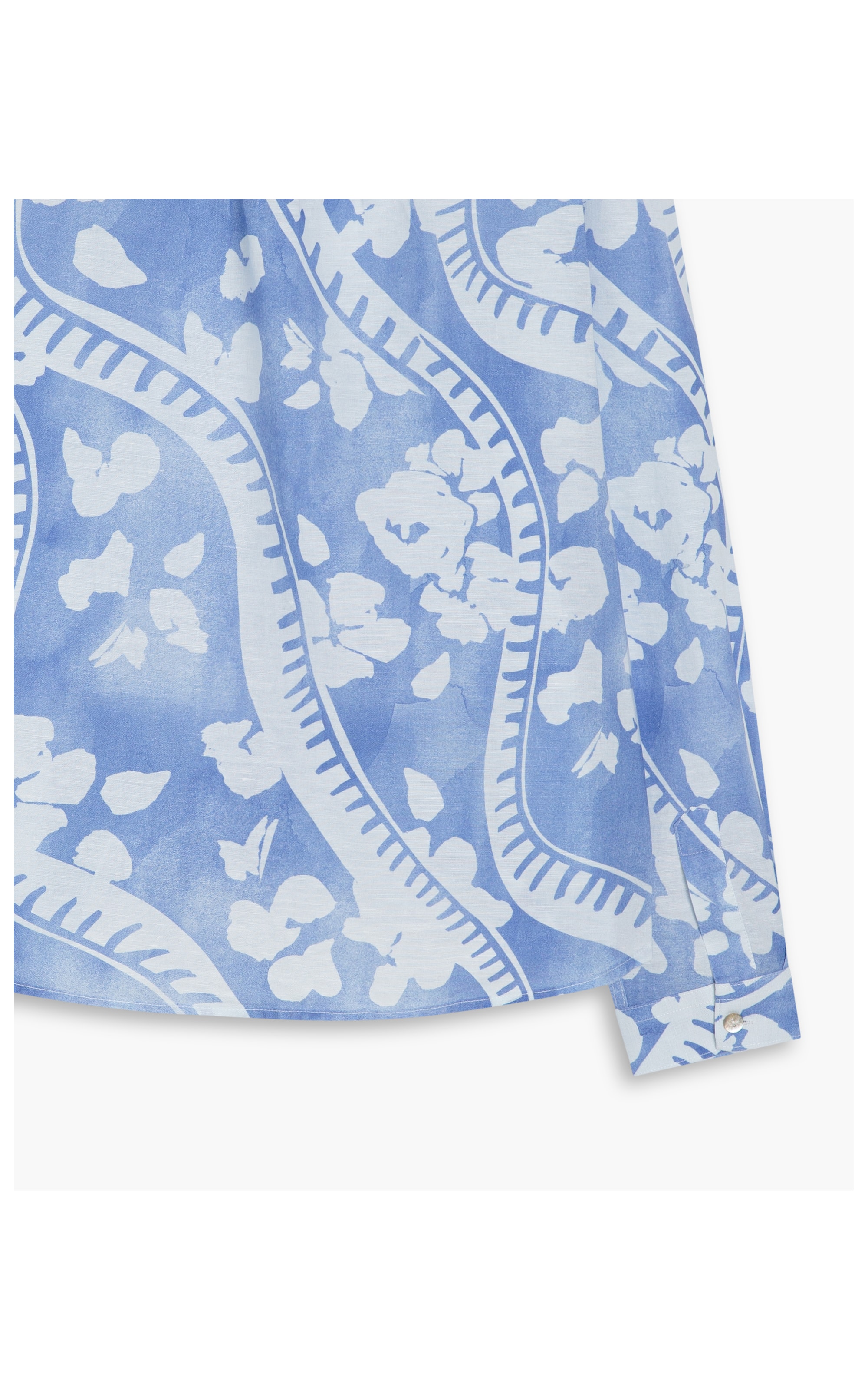 Camisa Linho  Sardenha Petale Azul Bic