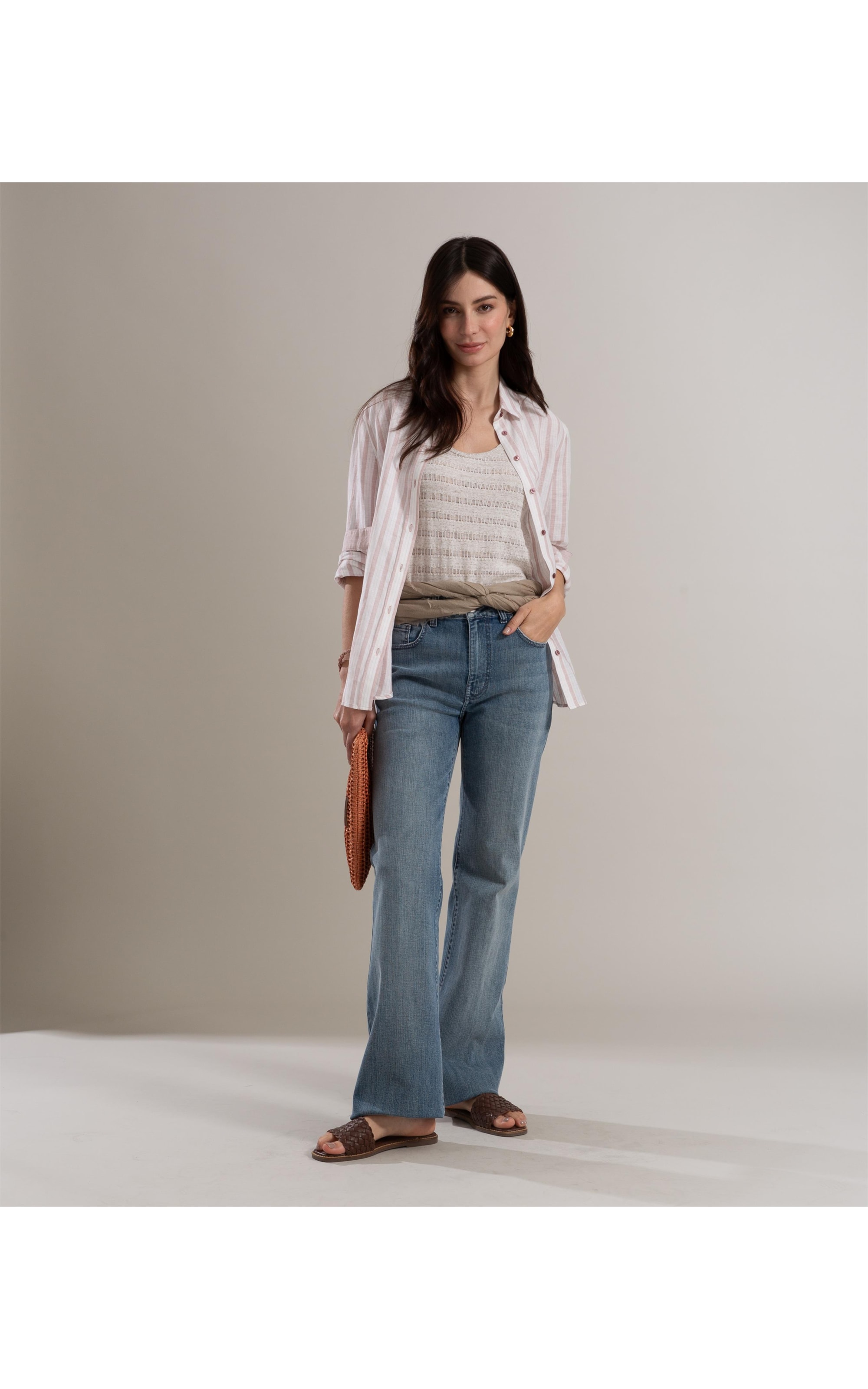 Camisa Linho  Sardenha  Rose Verano Rosê