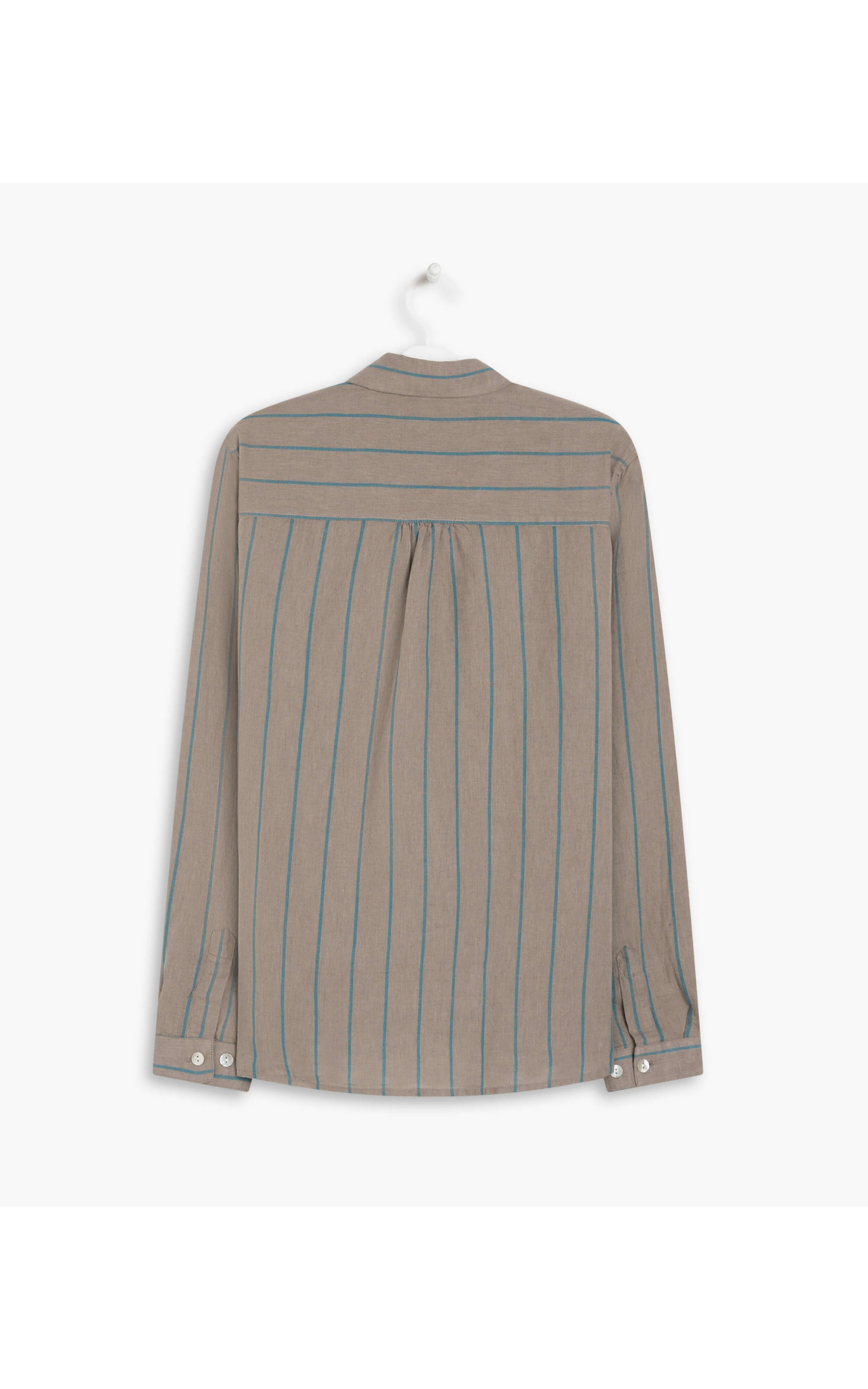 Camisa Linho  Sardenha Stripe  Feminino Caqui