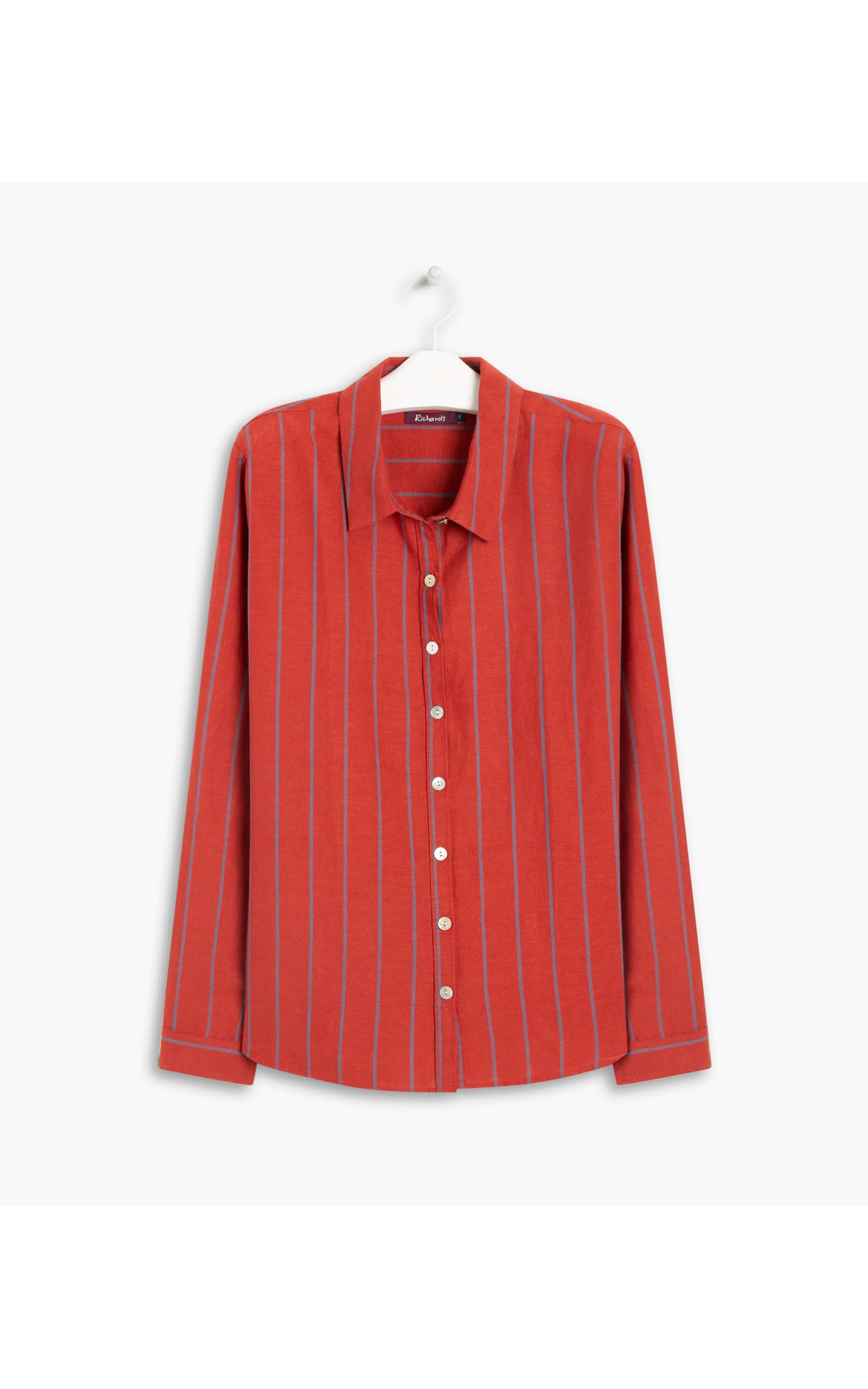 Camisa Linho  Sardenha Stripe  Feminino Marinho