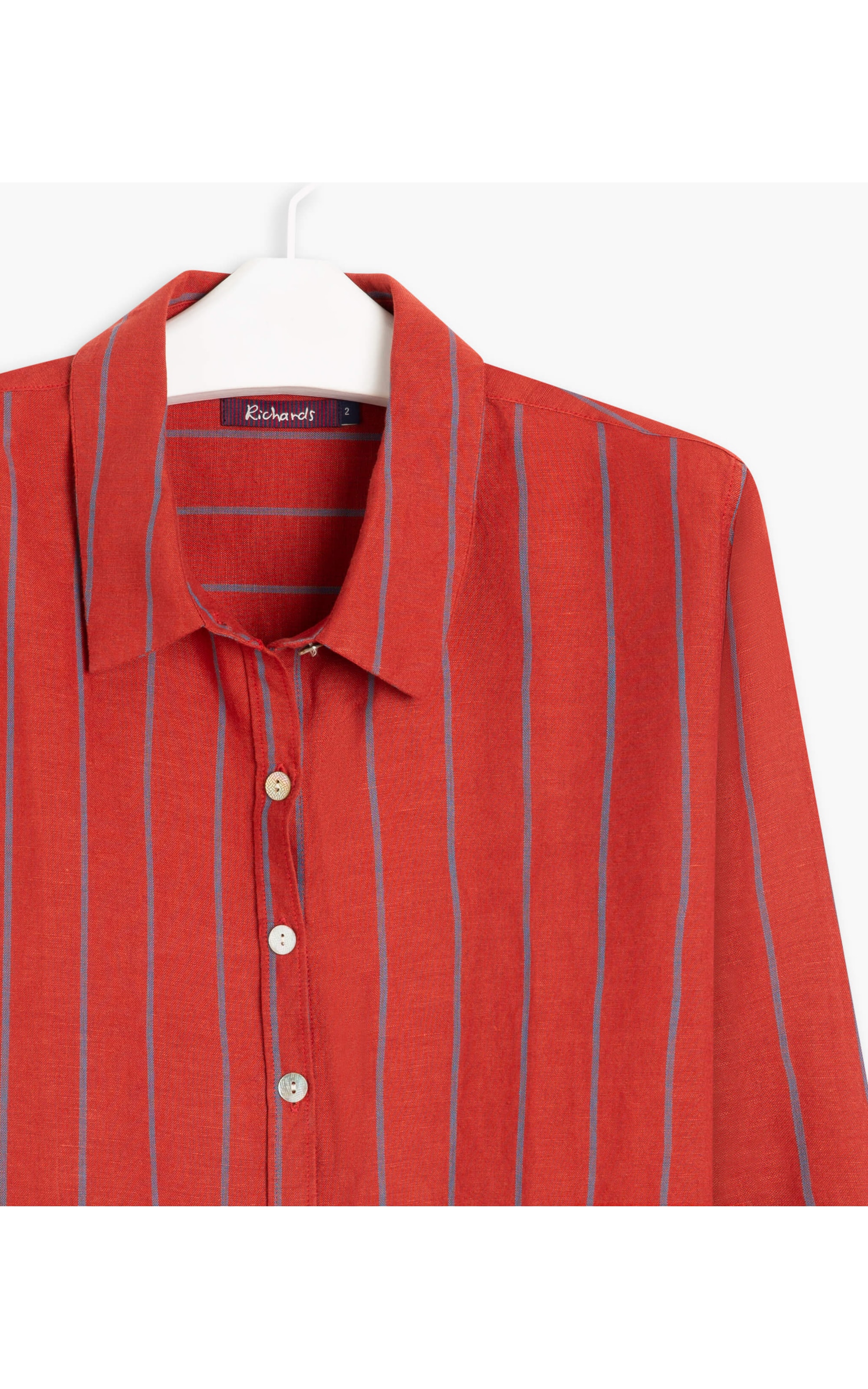Camisa Linho  Sardenha Stripe  Feminino Marinho