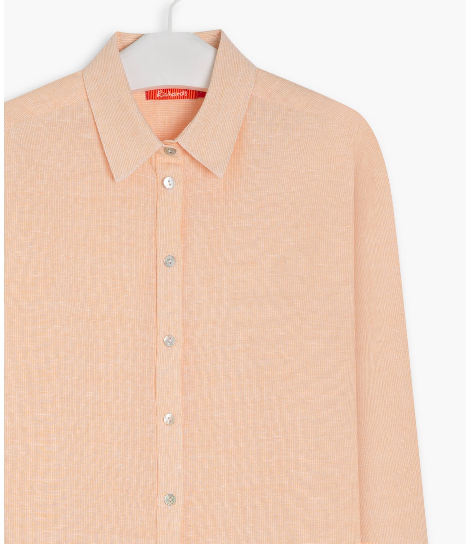 Camisa Linho  Sardenha Stripe Laranja