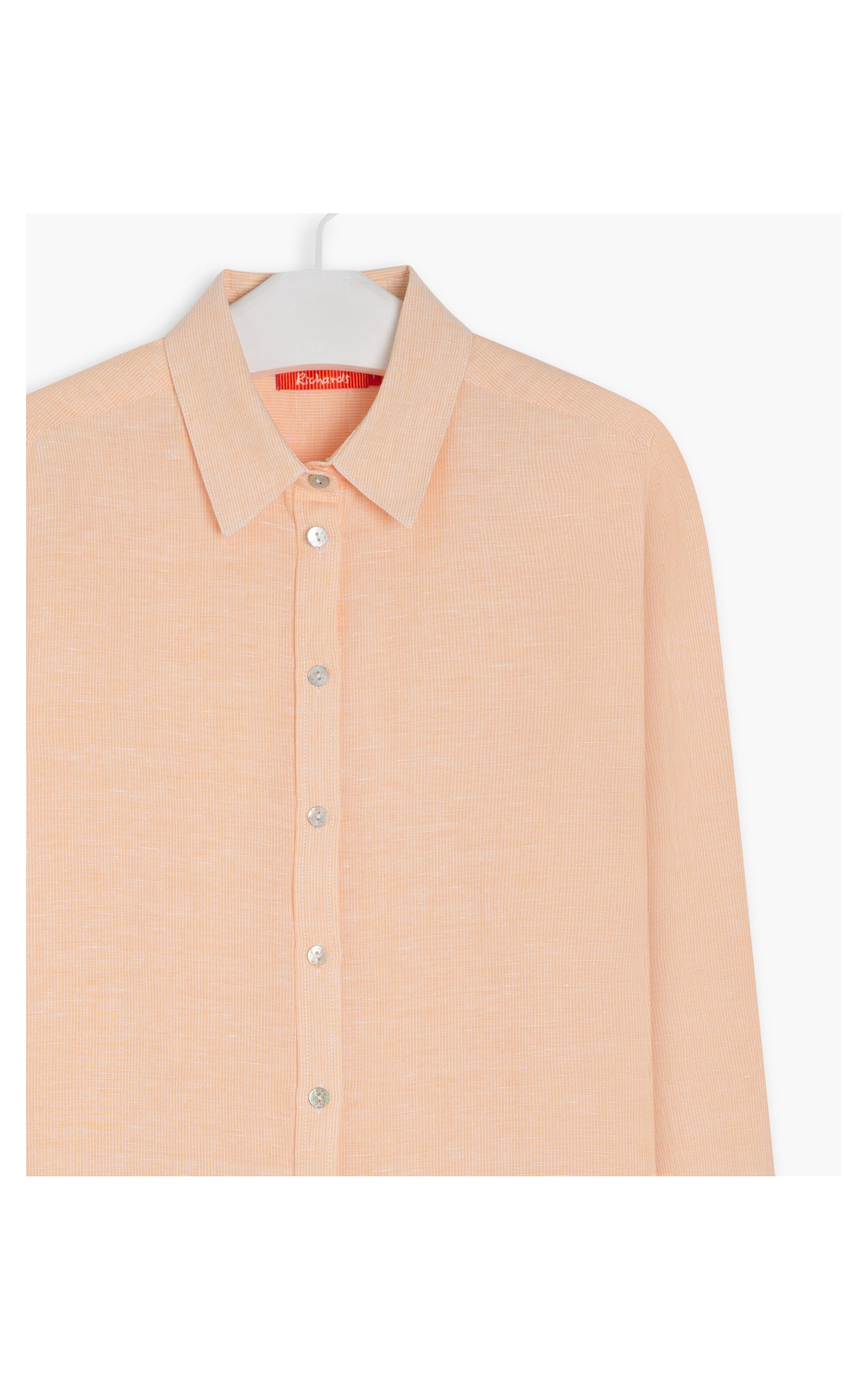 Camisa Linho  Sardenha Stripe Laranja
