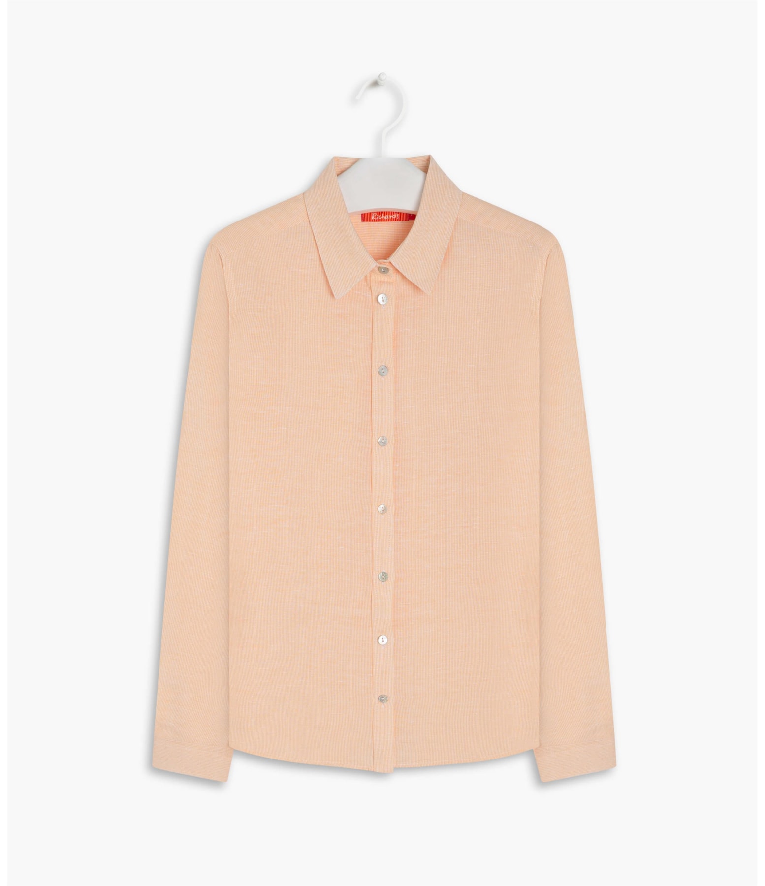 Camisa Linho  Sardenha Stripe Laranja
