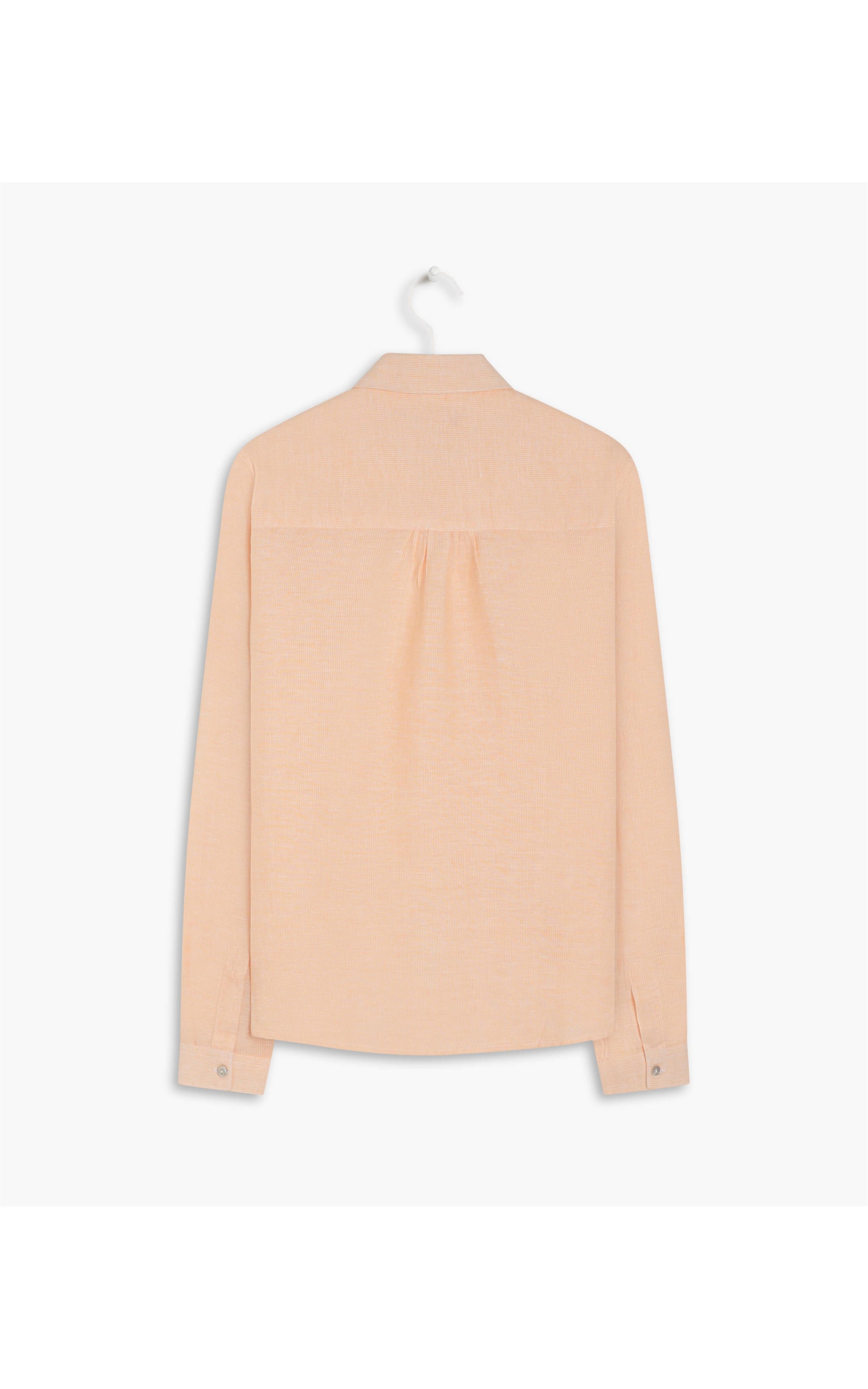 Camisa Linho  Sardenha Stripe Laranja