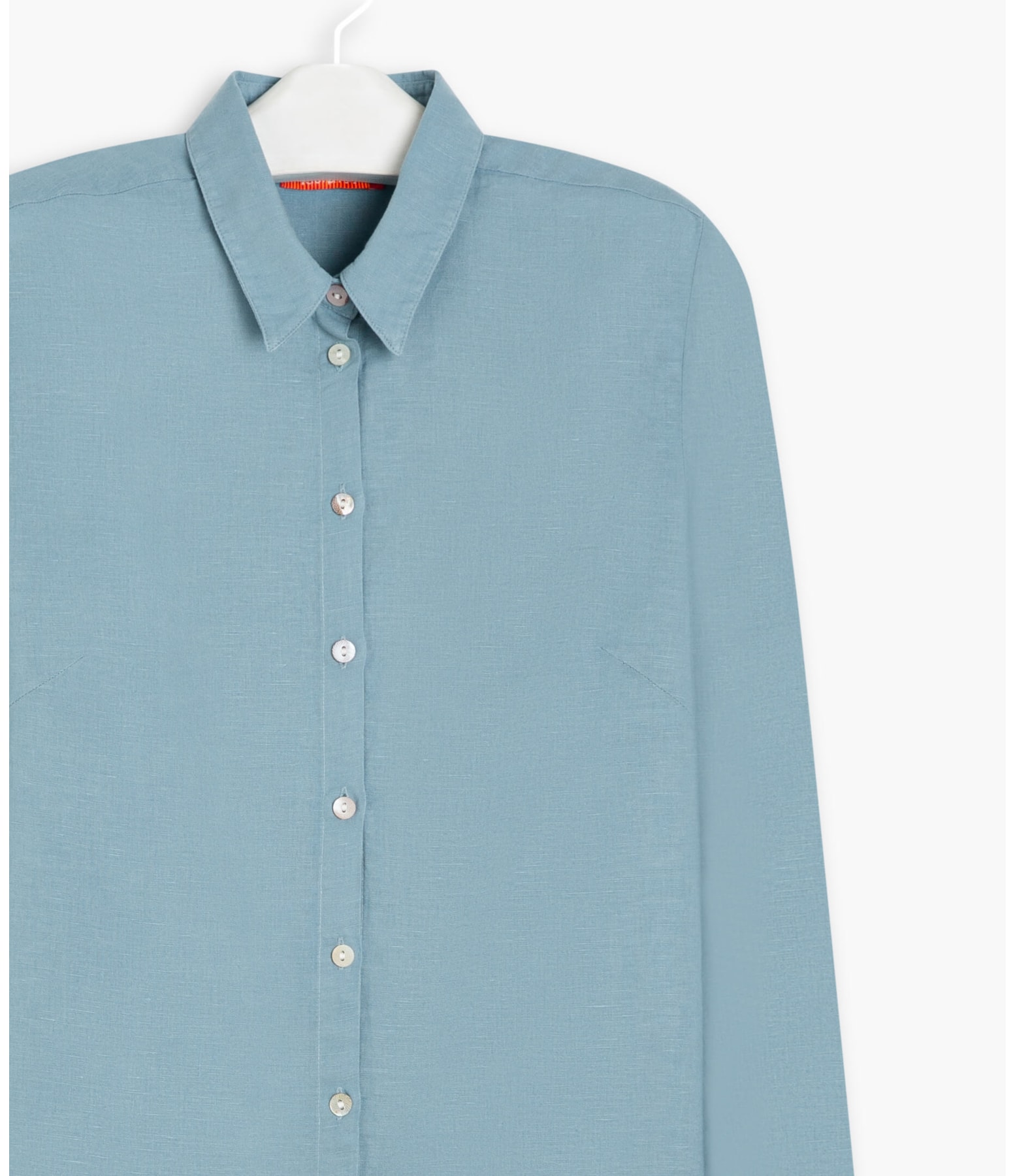 Camisa Linho  Selina Azul Chofer