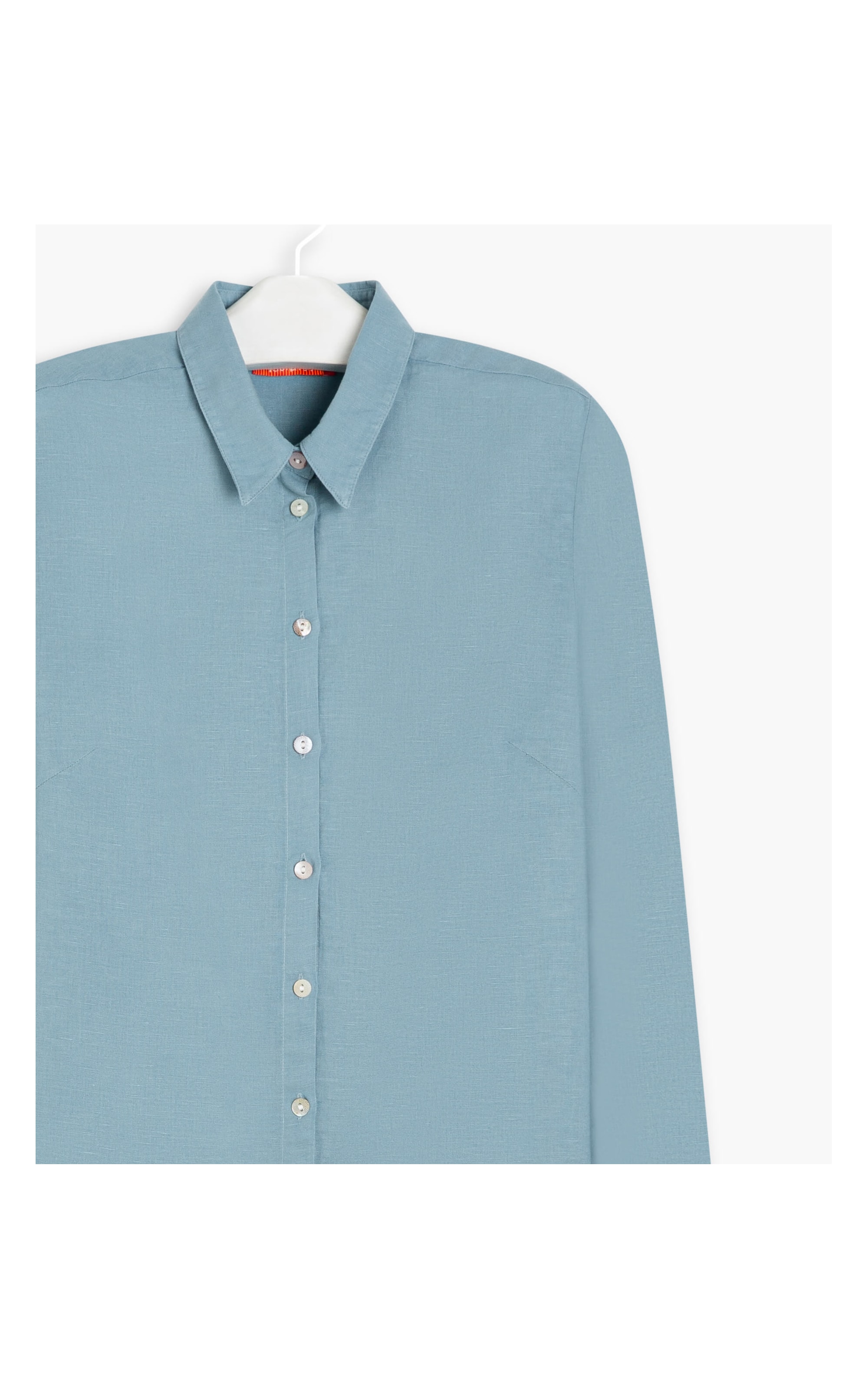 Camisa Linho  Selina Azul Chofer
