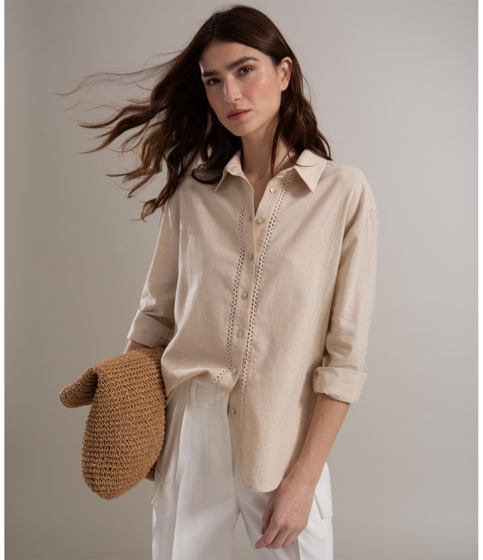 Camisa Linho  Sienna Natural