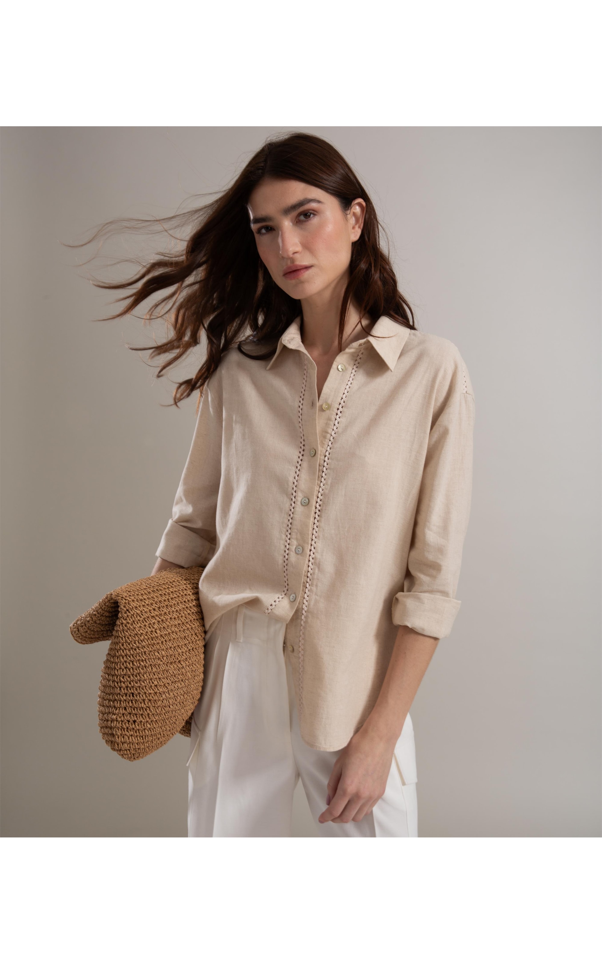 Camisa Linho  Sienna Natural