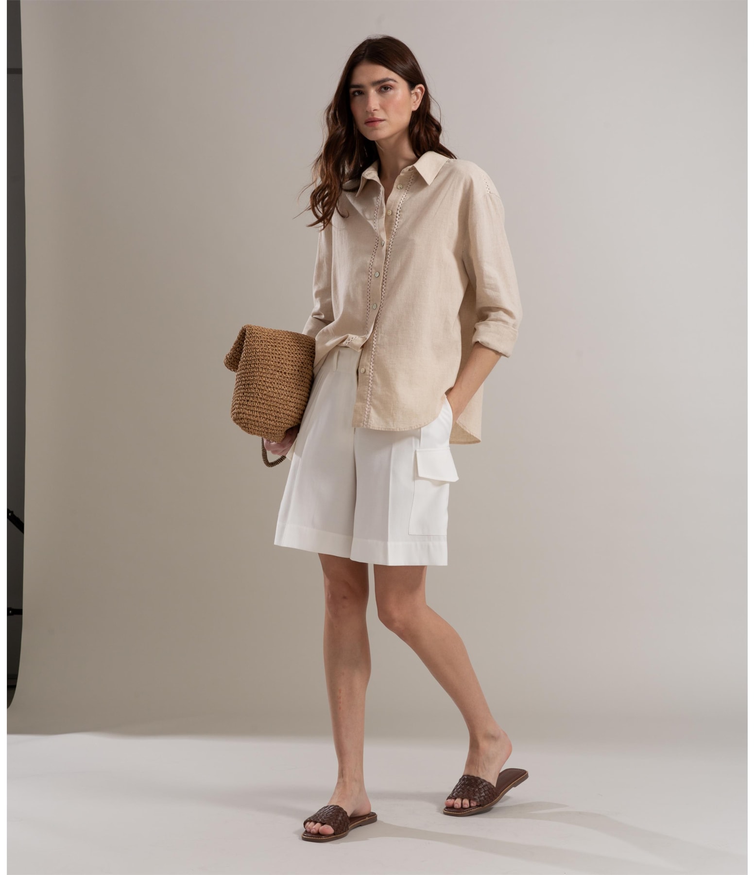 Camisa Linho  Sienna Natural