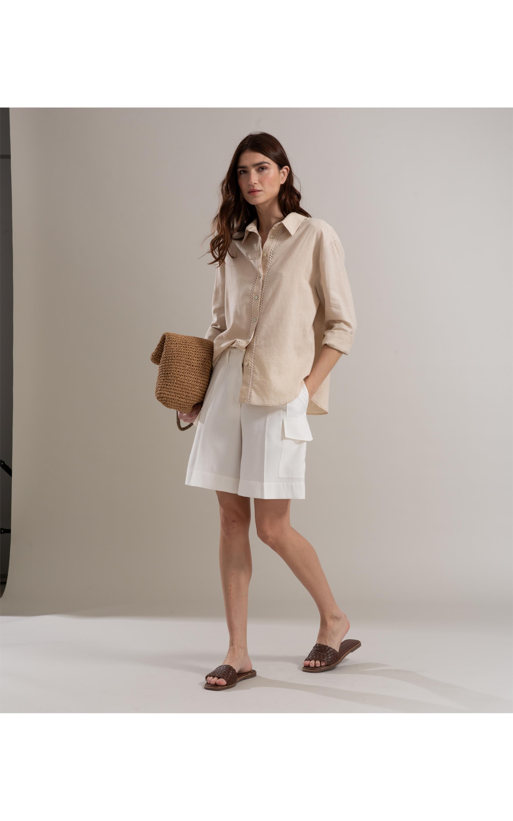 Camisa Linho  Sienna Natural