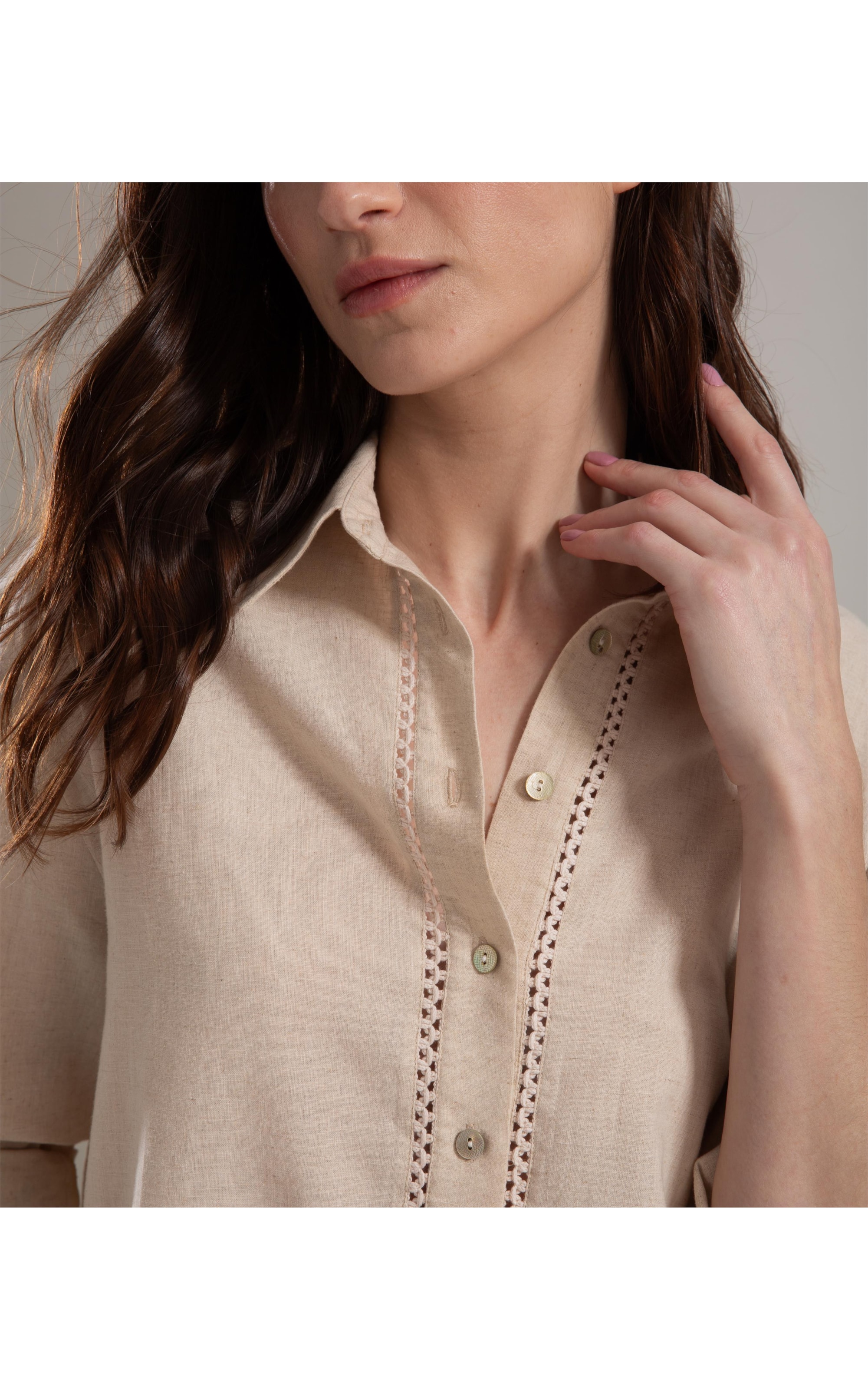 Camisa Linho  Sienna Natural