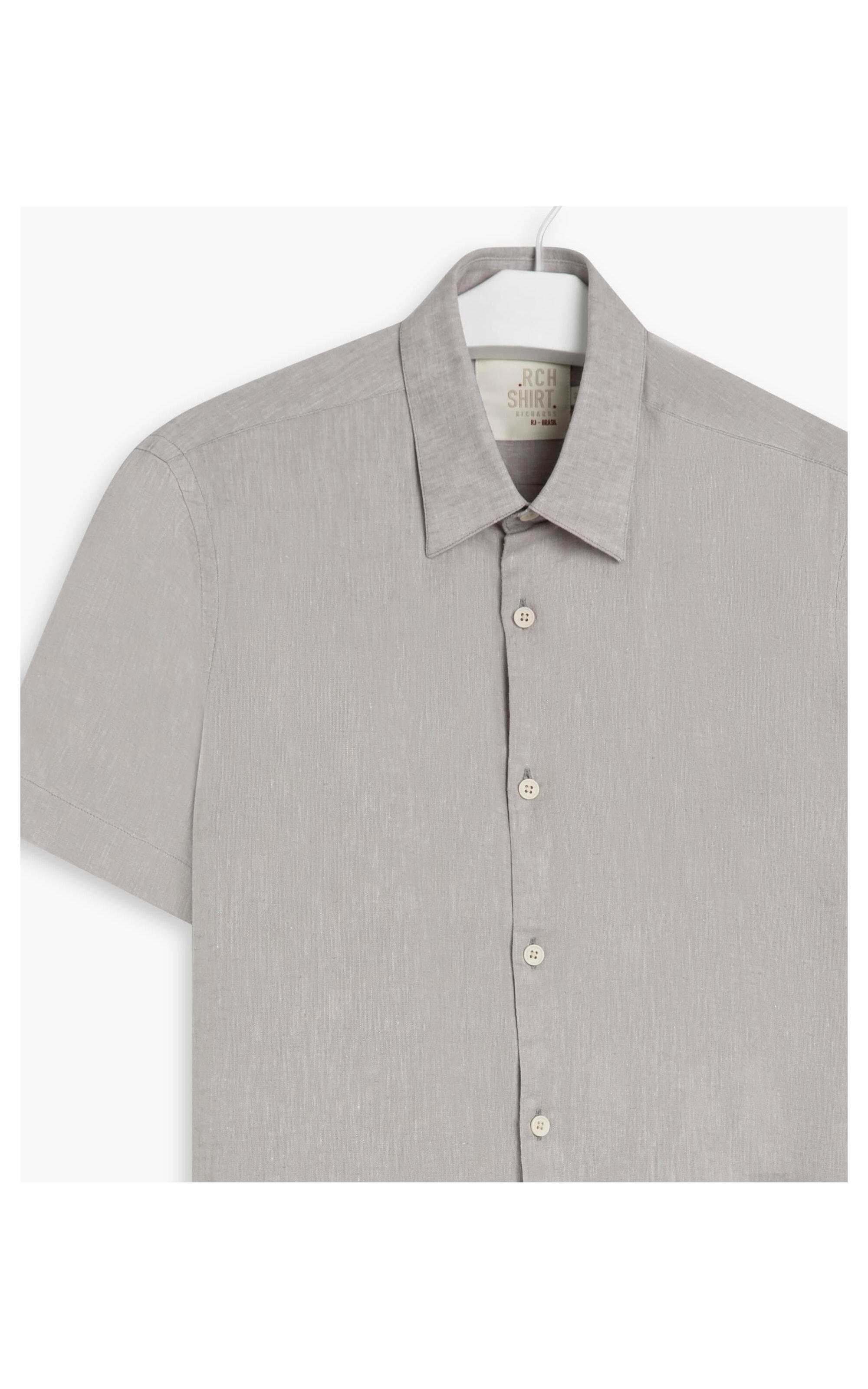Camisa Linho Silver Gray Mescla