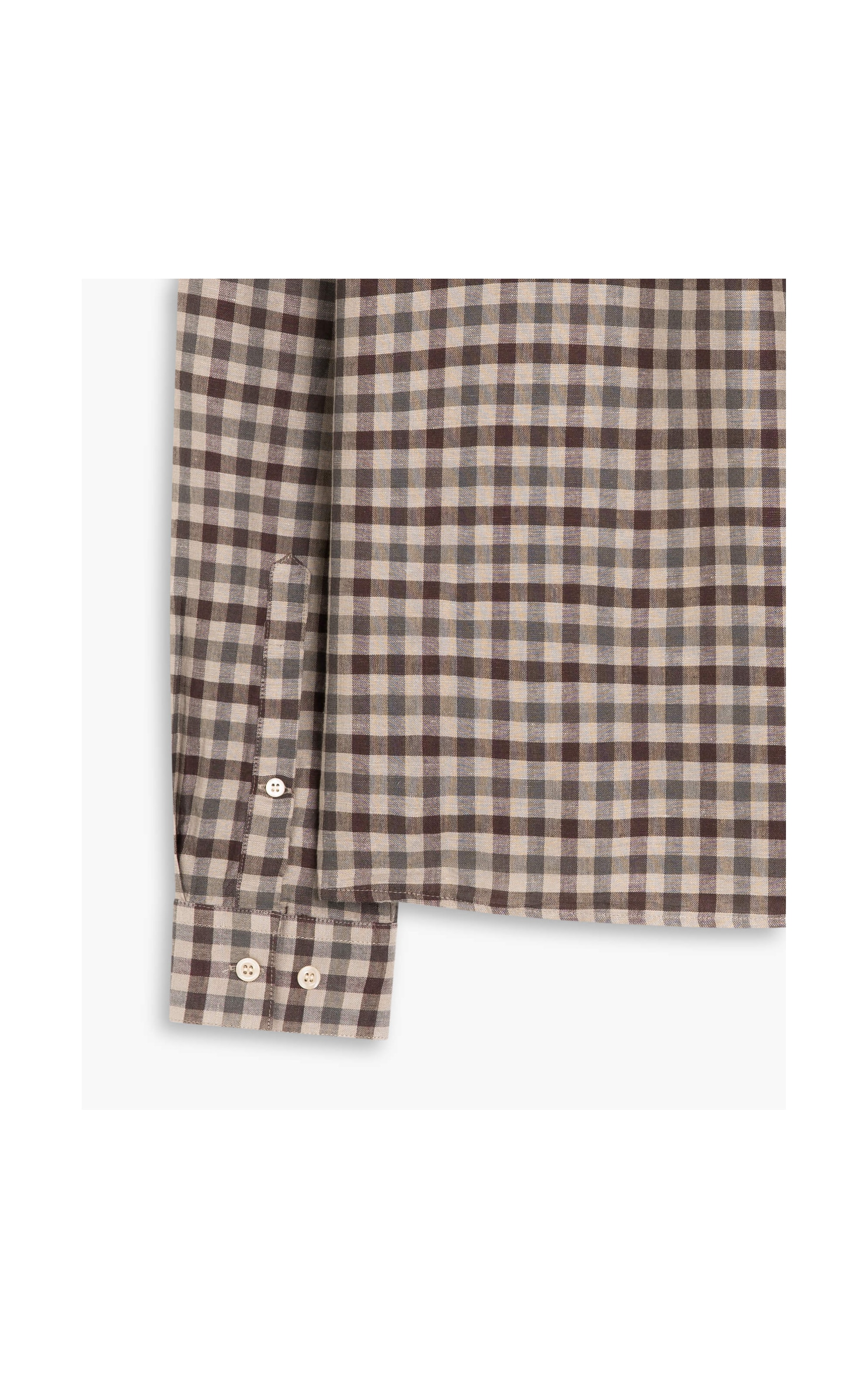 Camisa Linho  Silvio Fio Tinto Xadrez Ml Dark Wine