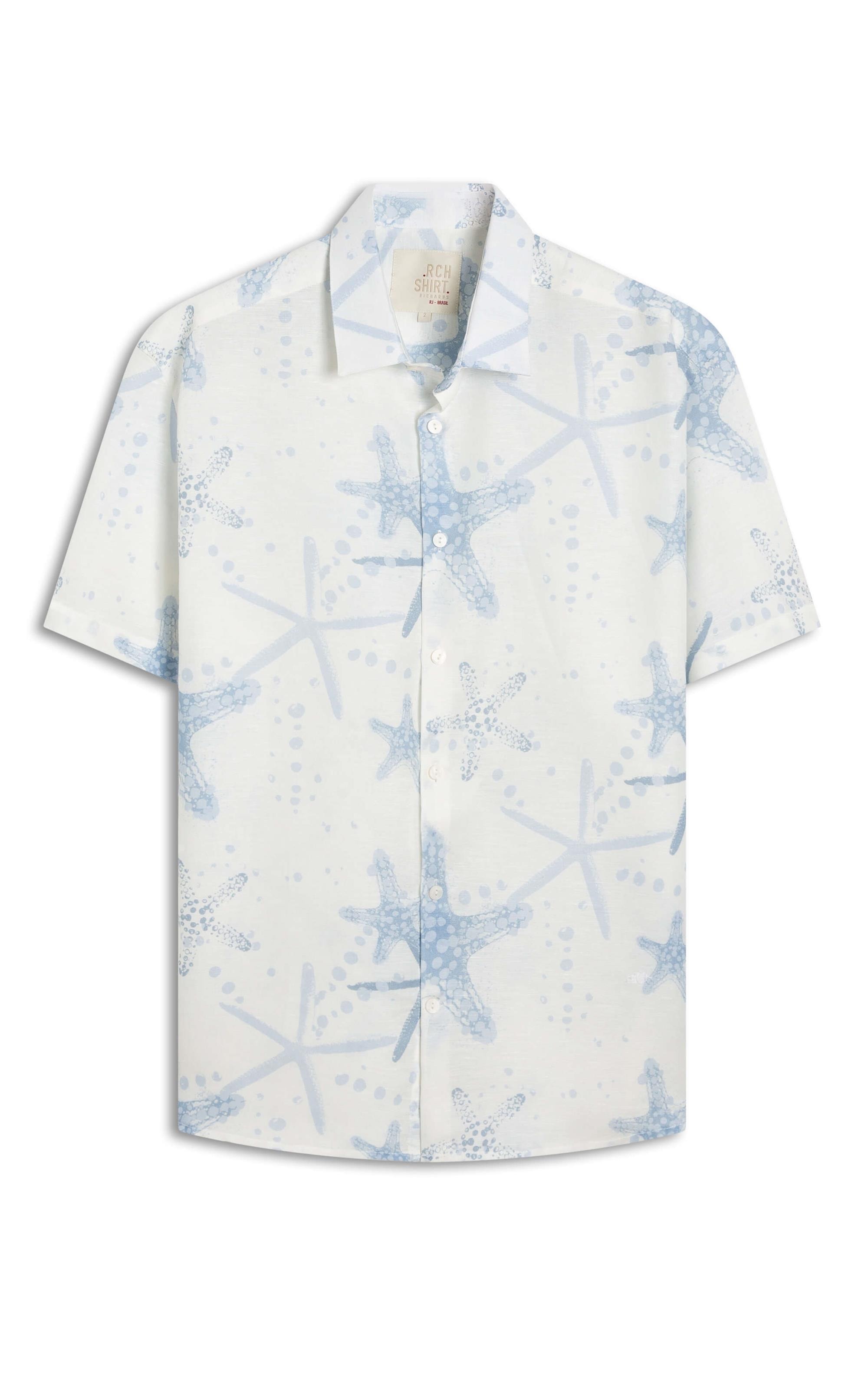 Camisa Linho  Starfish Azul Claro