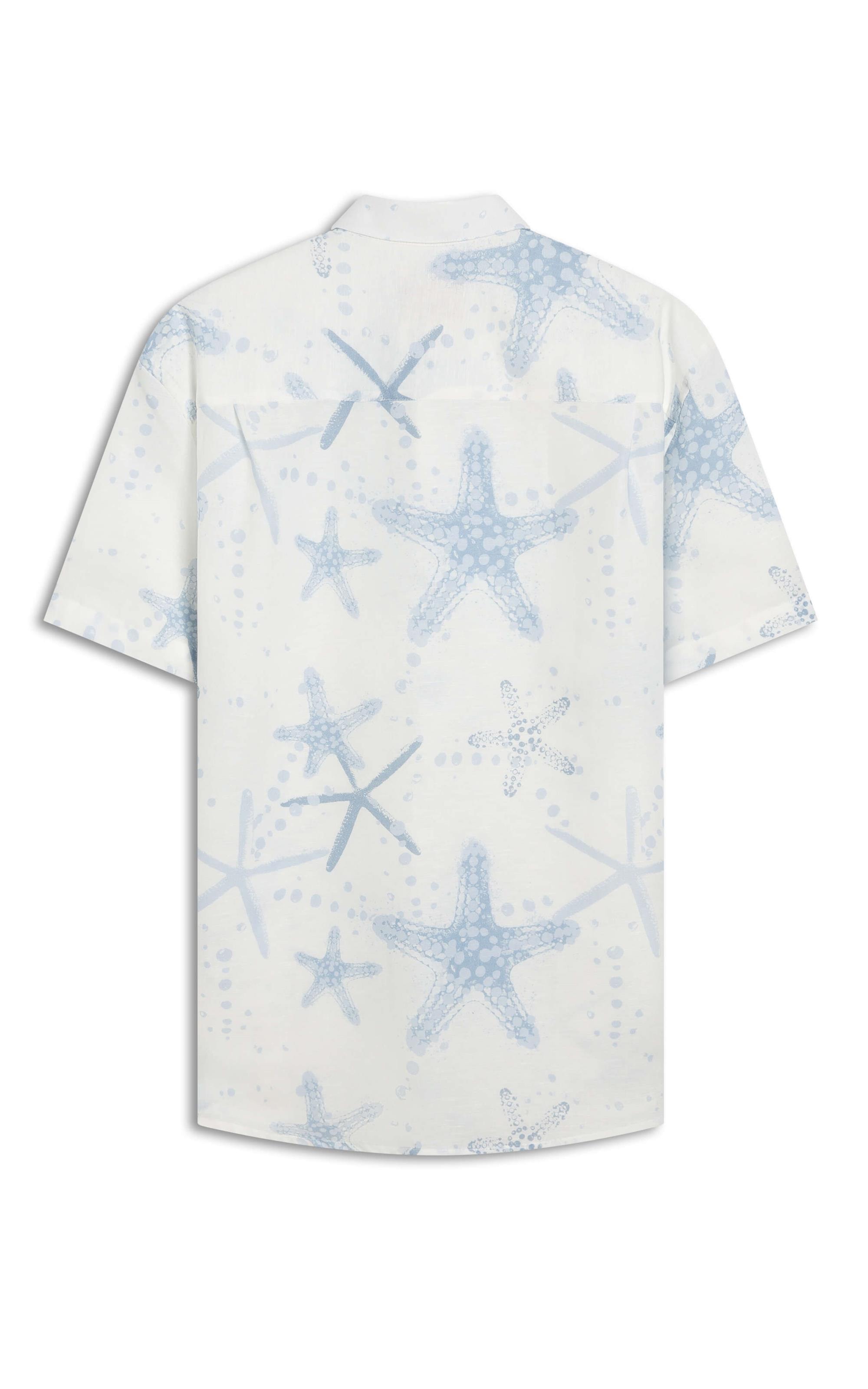 Camisa Linho  Starfish Azul Claro