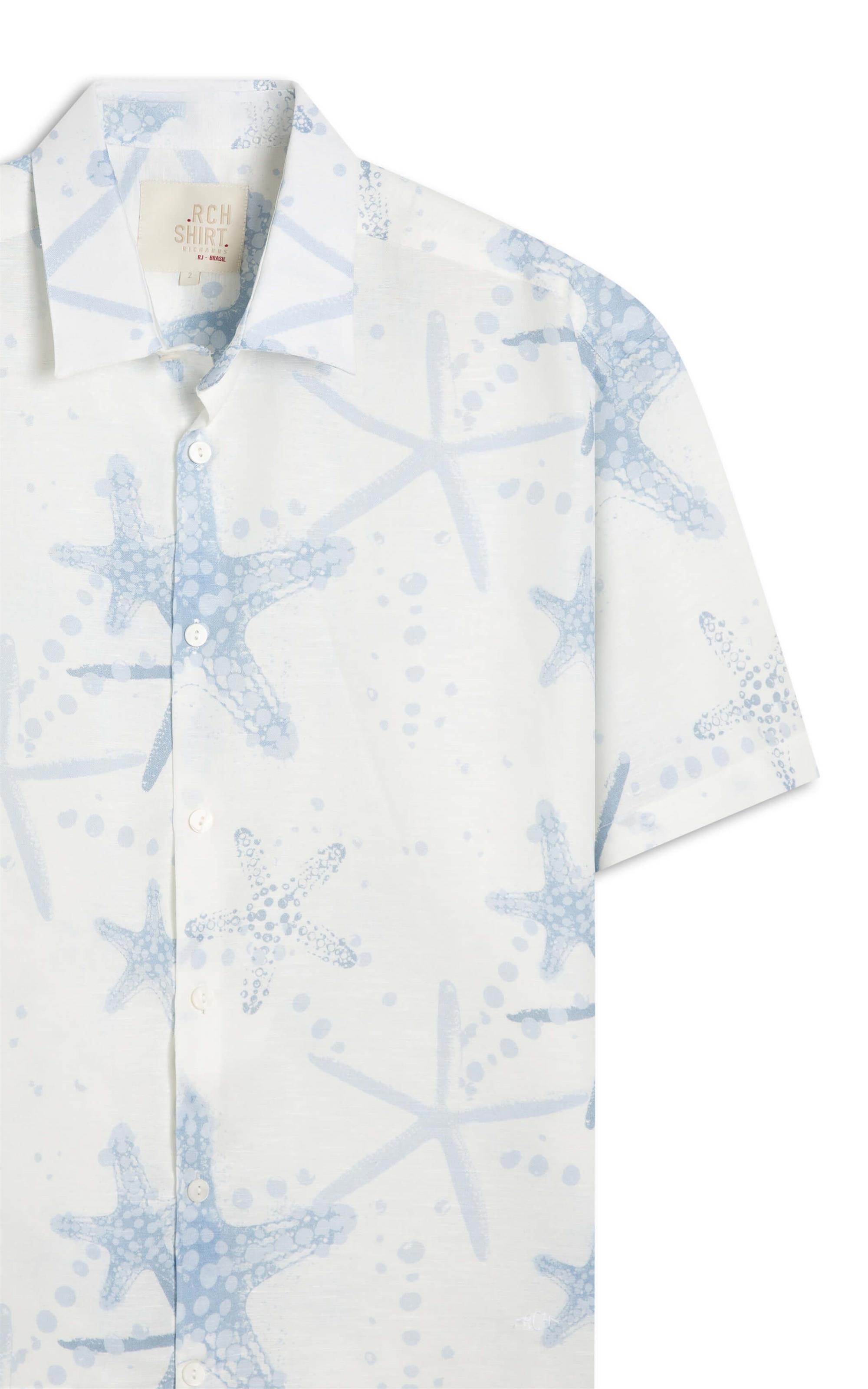 Camisa Linho  Starfish Azul Claro