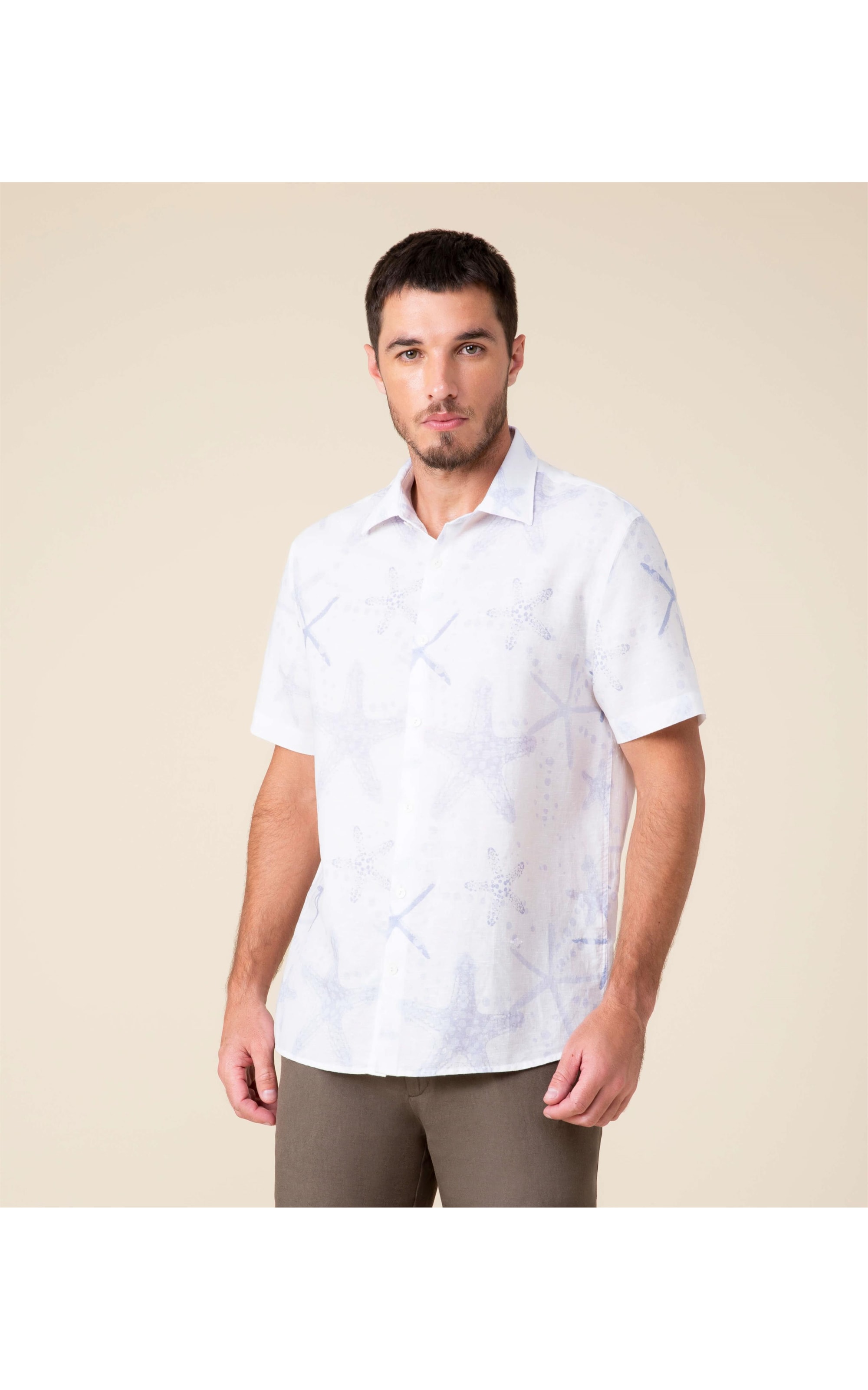 Camisa Linho  Starfish Fresh Azul Claro