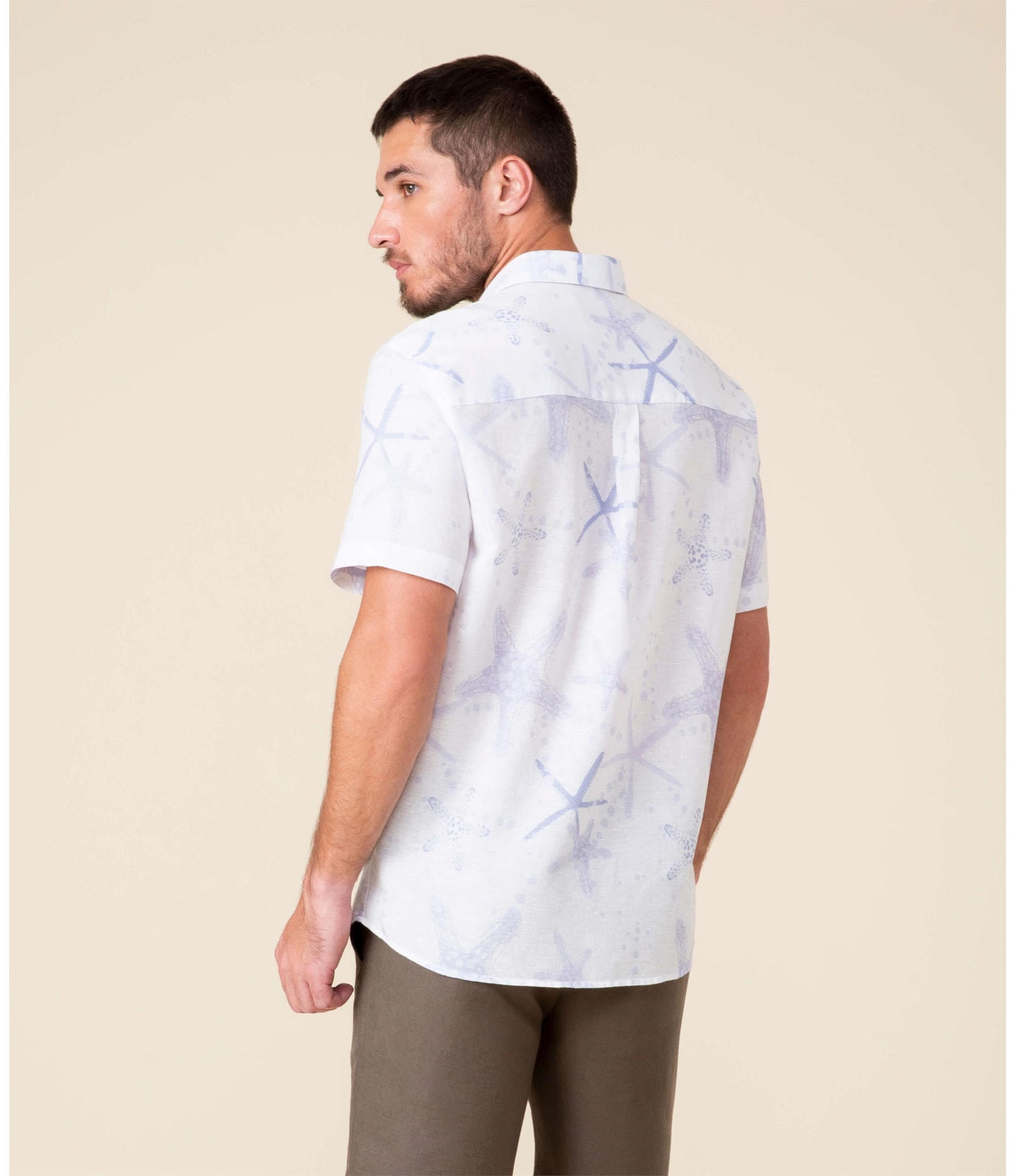 Camisa Linho  Starfish Fresh Azul Claro