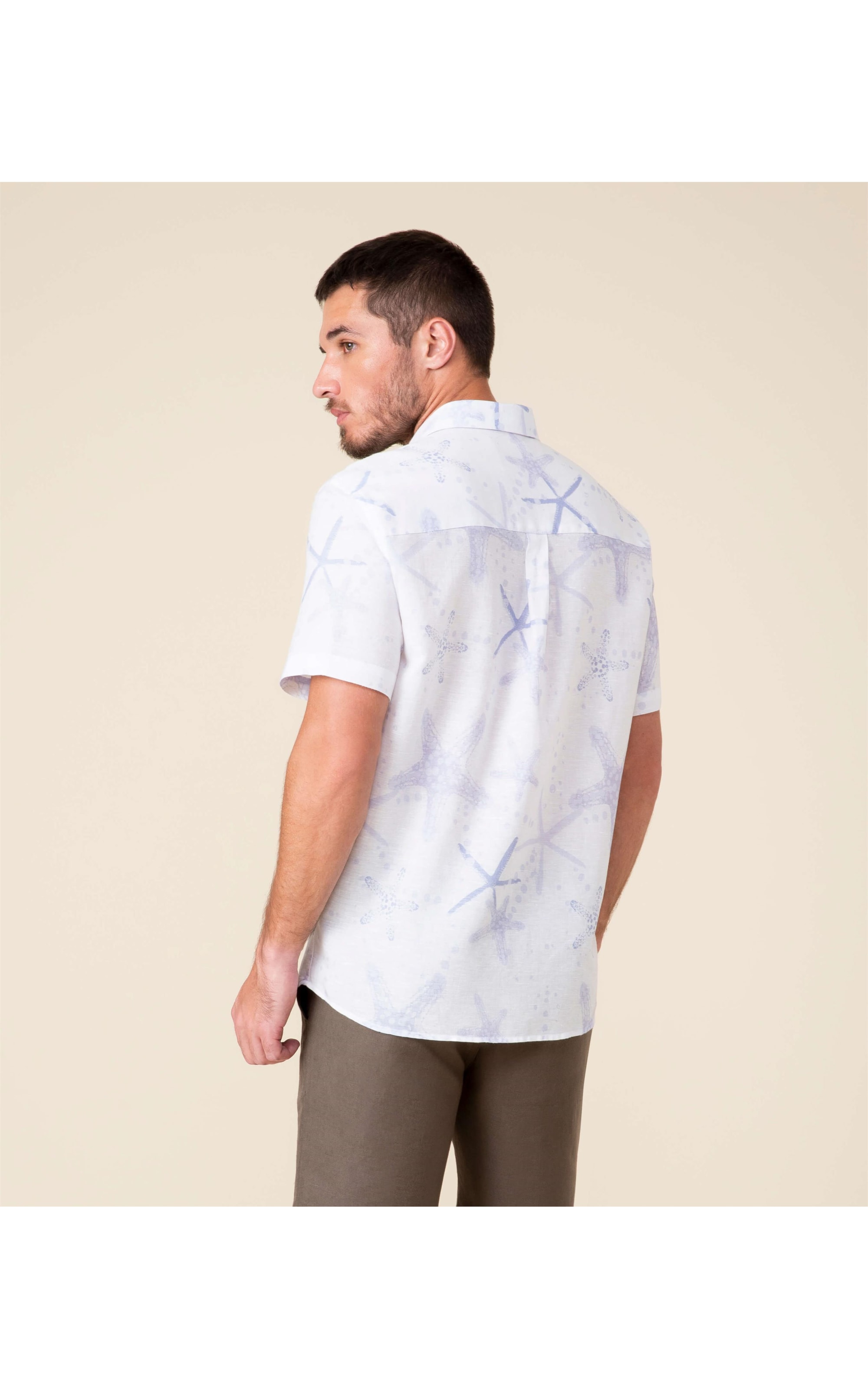 Camisa Linho  Starfish Fresh Azul Claro