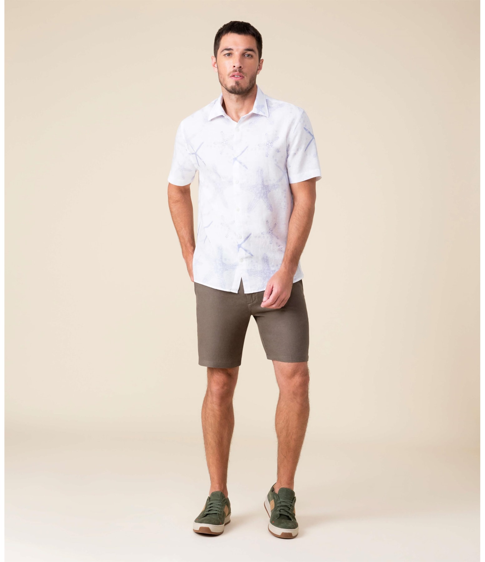 Camisa Linho  Starfish Fresh Azul Claro