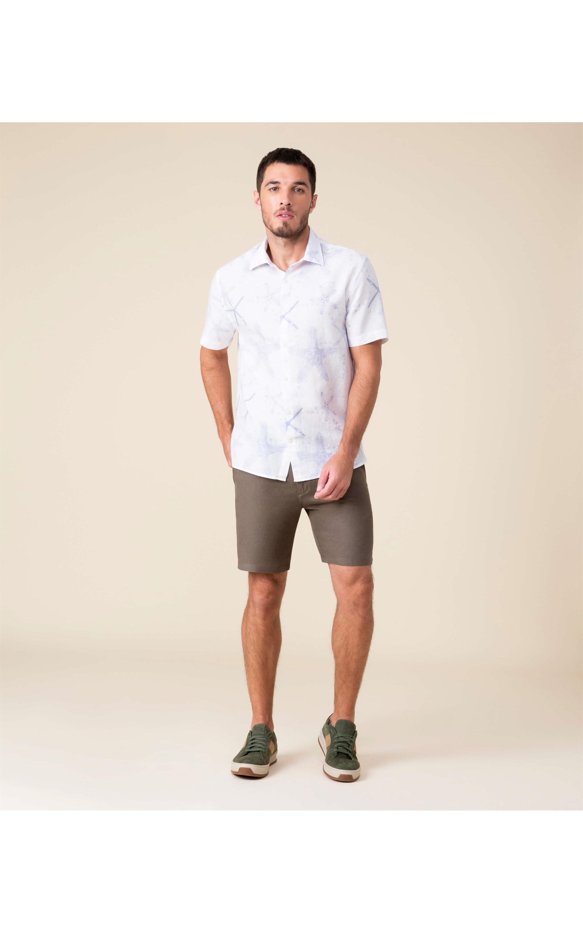 Camisa Linho  Starfish Fresh Azul Claro