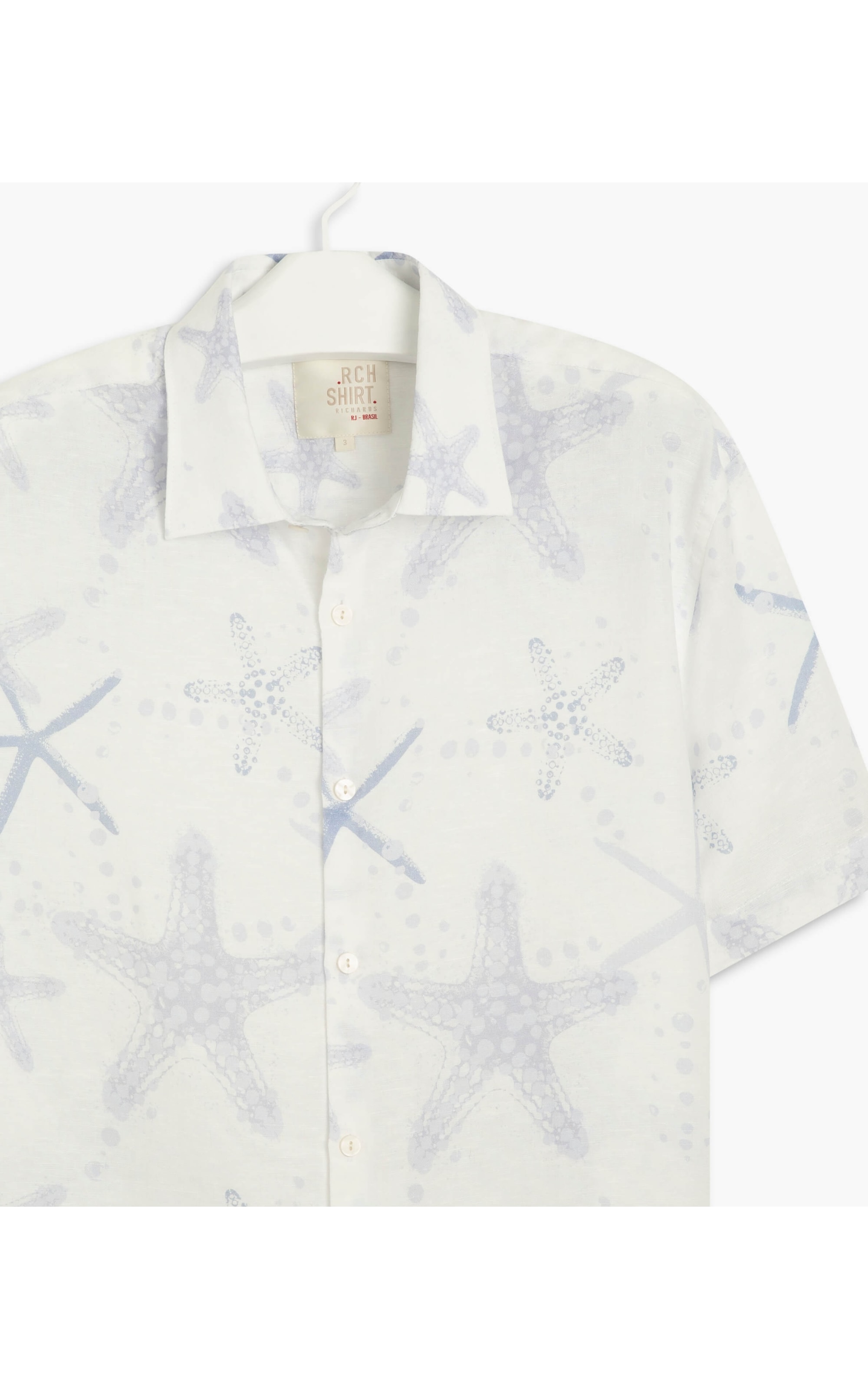 Camisa Linho  Starfish Fresh Azul Claro