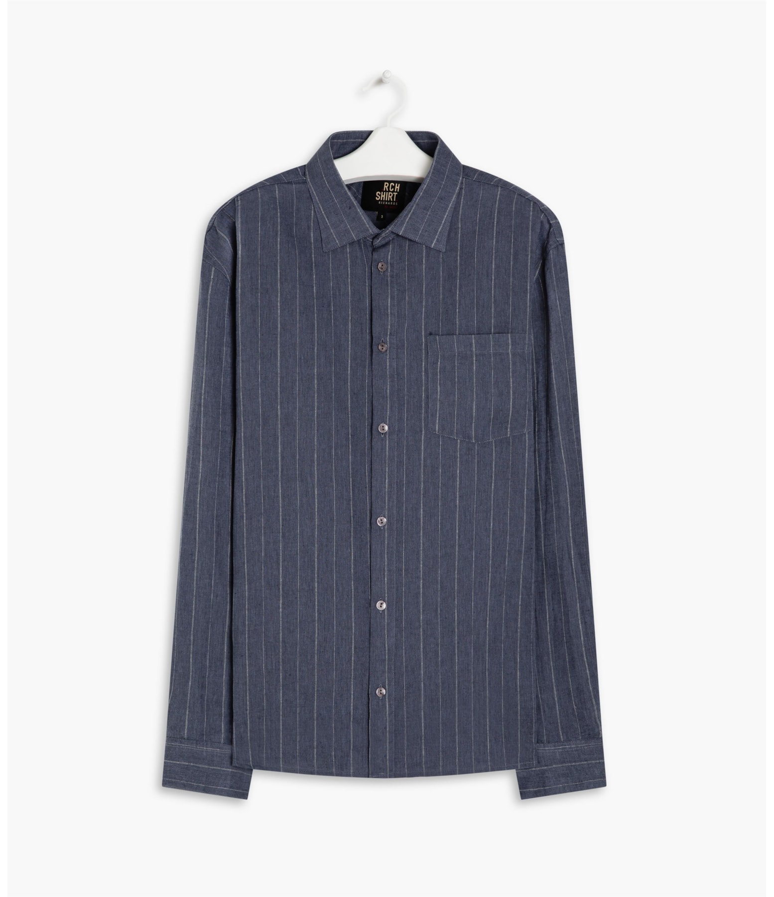 Camisa Linho  Stripe Marinho
