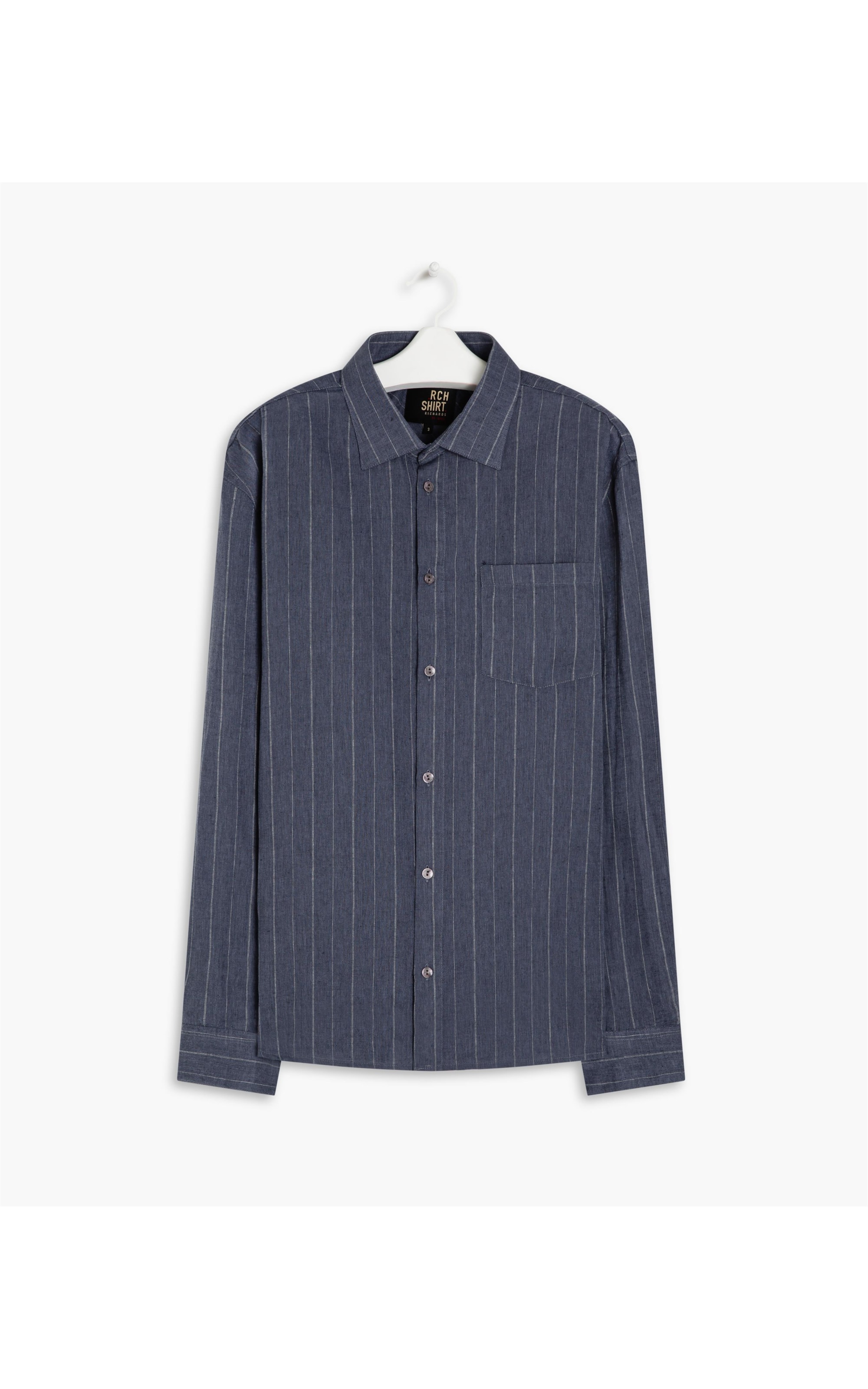 Camisa Linho  Stripe Marinho