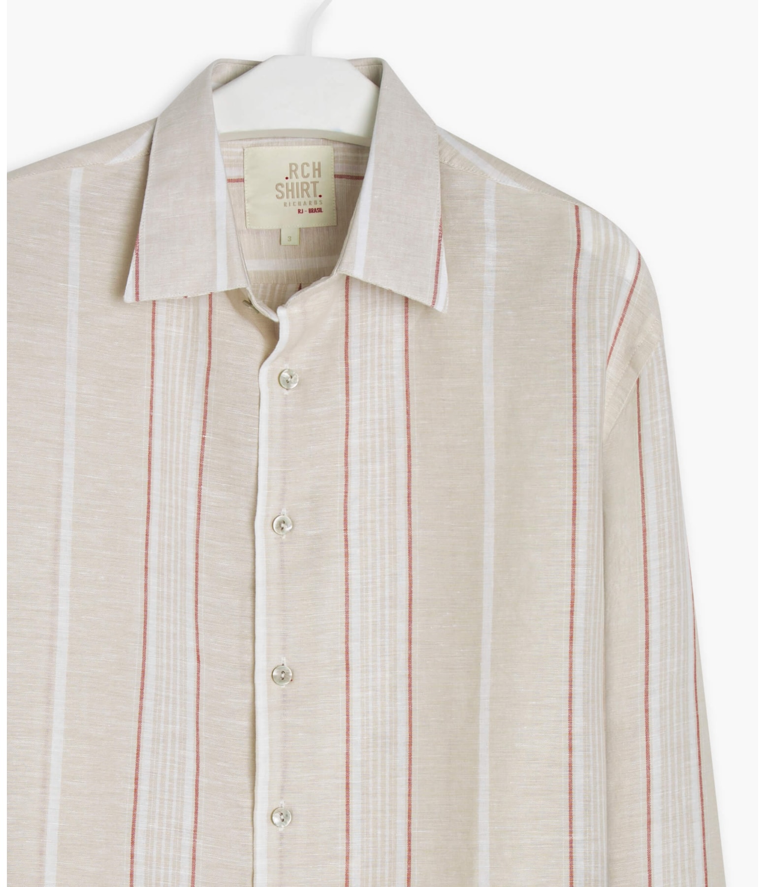 Camisa Linho  Stripes Natural