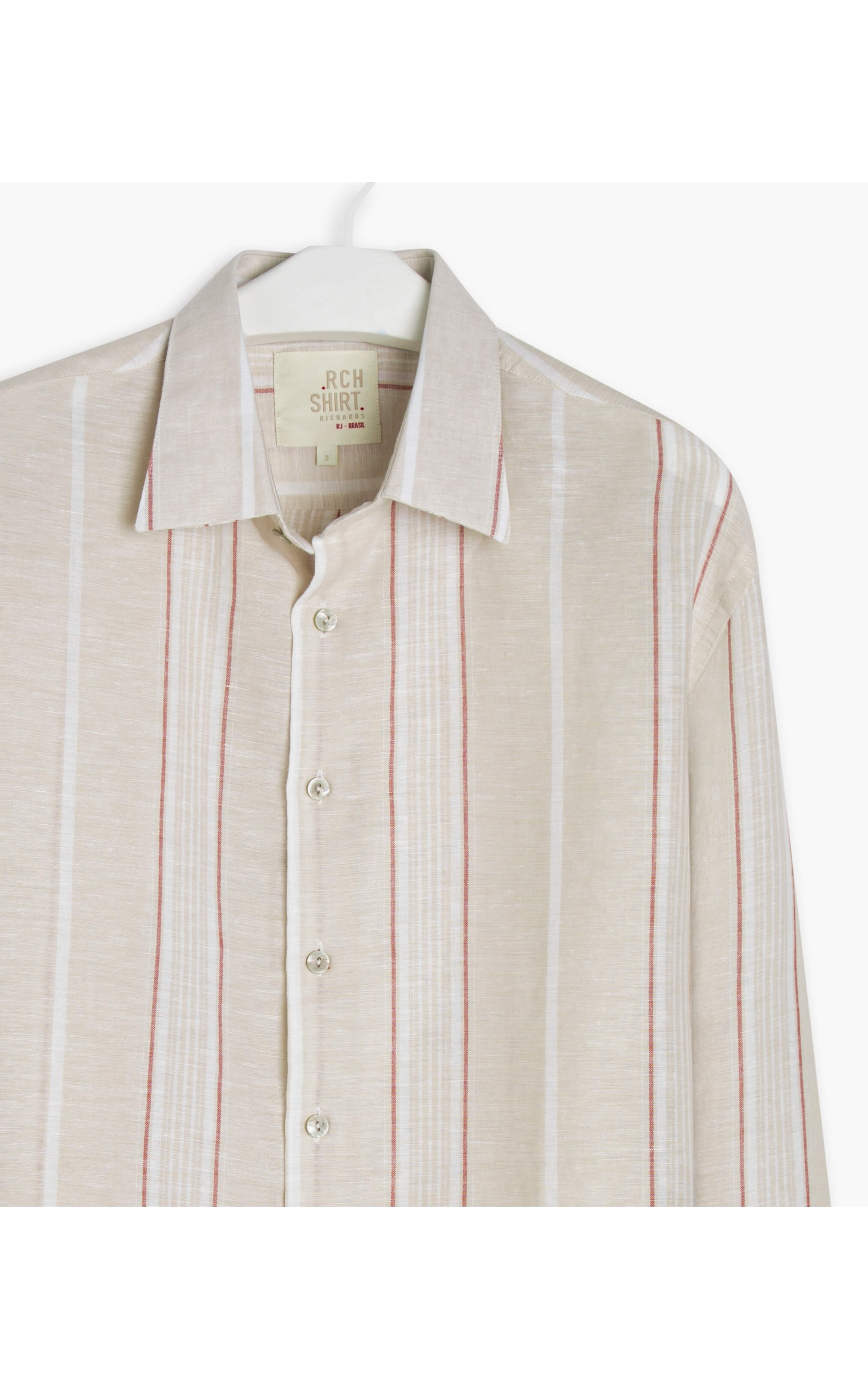 Camisa Linho  Stripes Natural