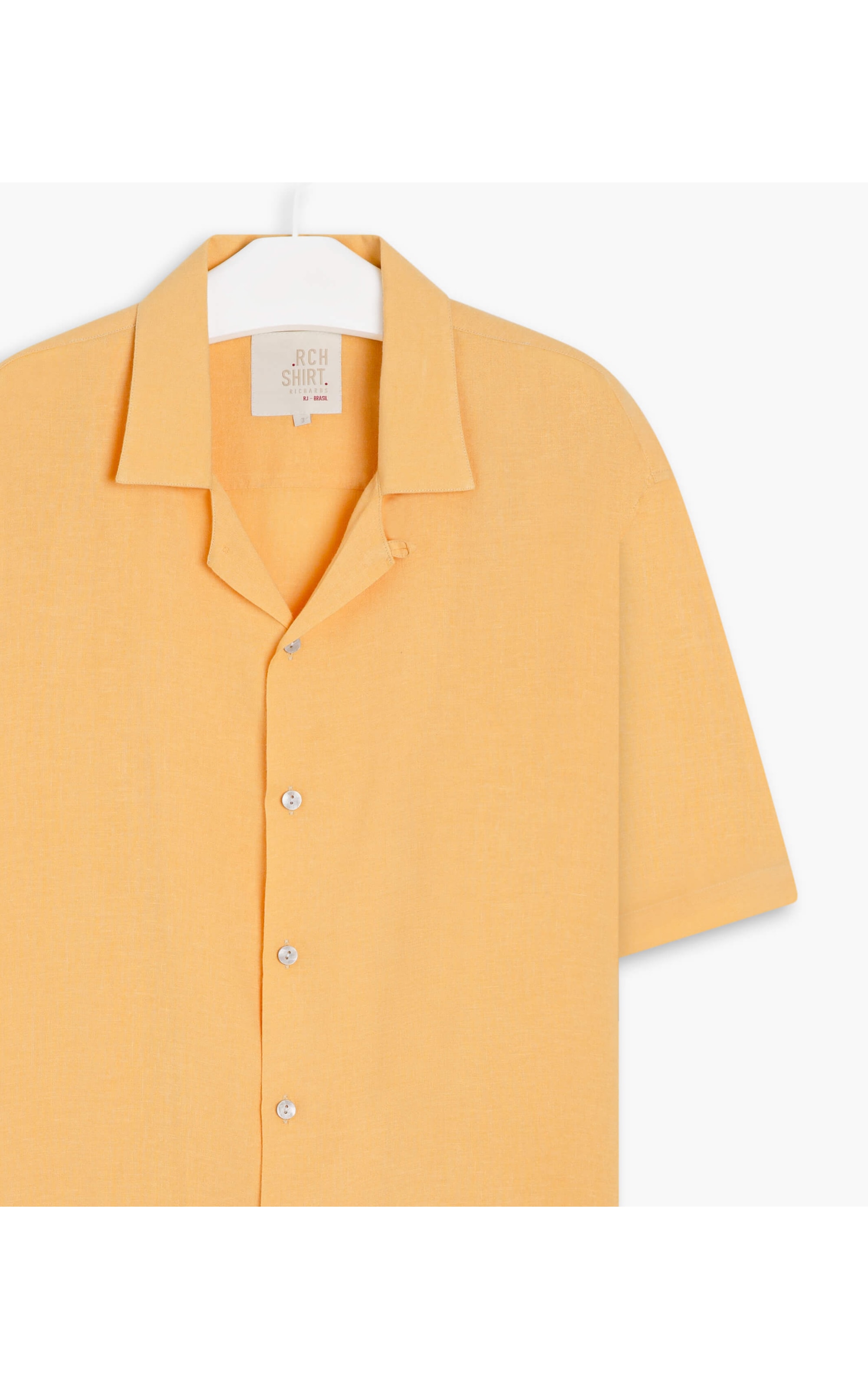 Camisa Linho  Summer Lanai Mc Amarelo