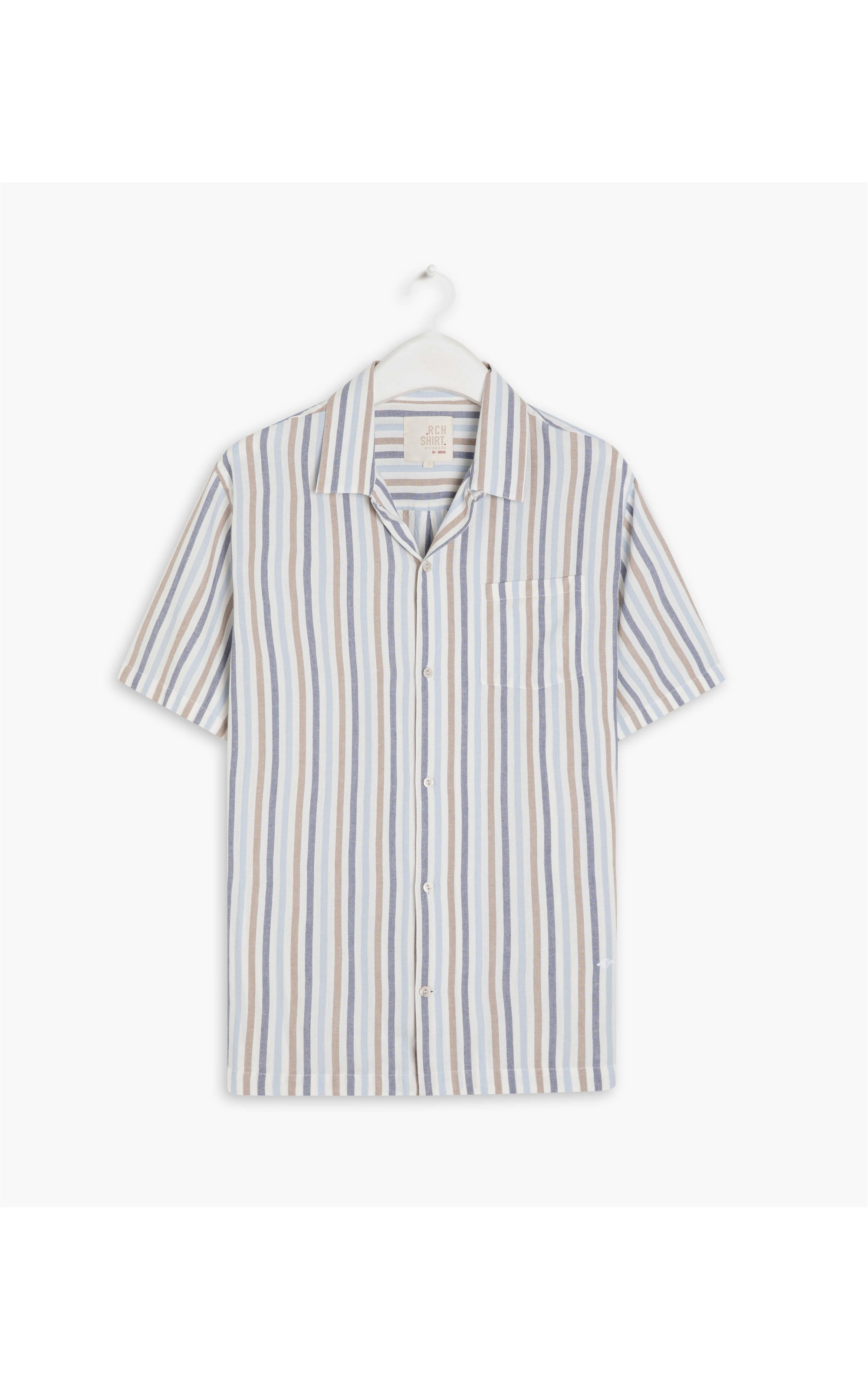 Camisa Linho  Taiti Azul Bic