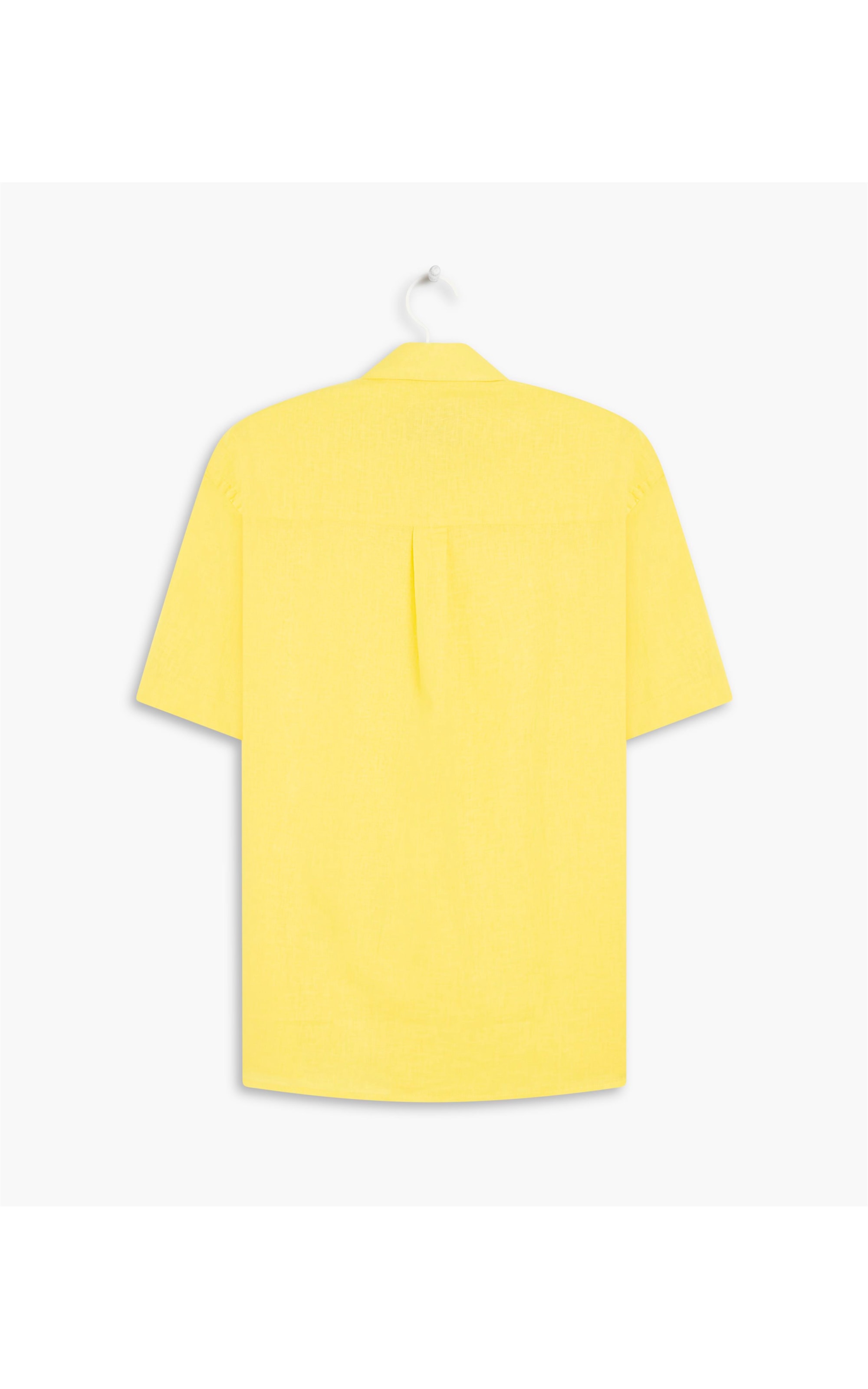 Camisa Linho  Telin Uni Mc Amarelo Claro