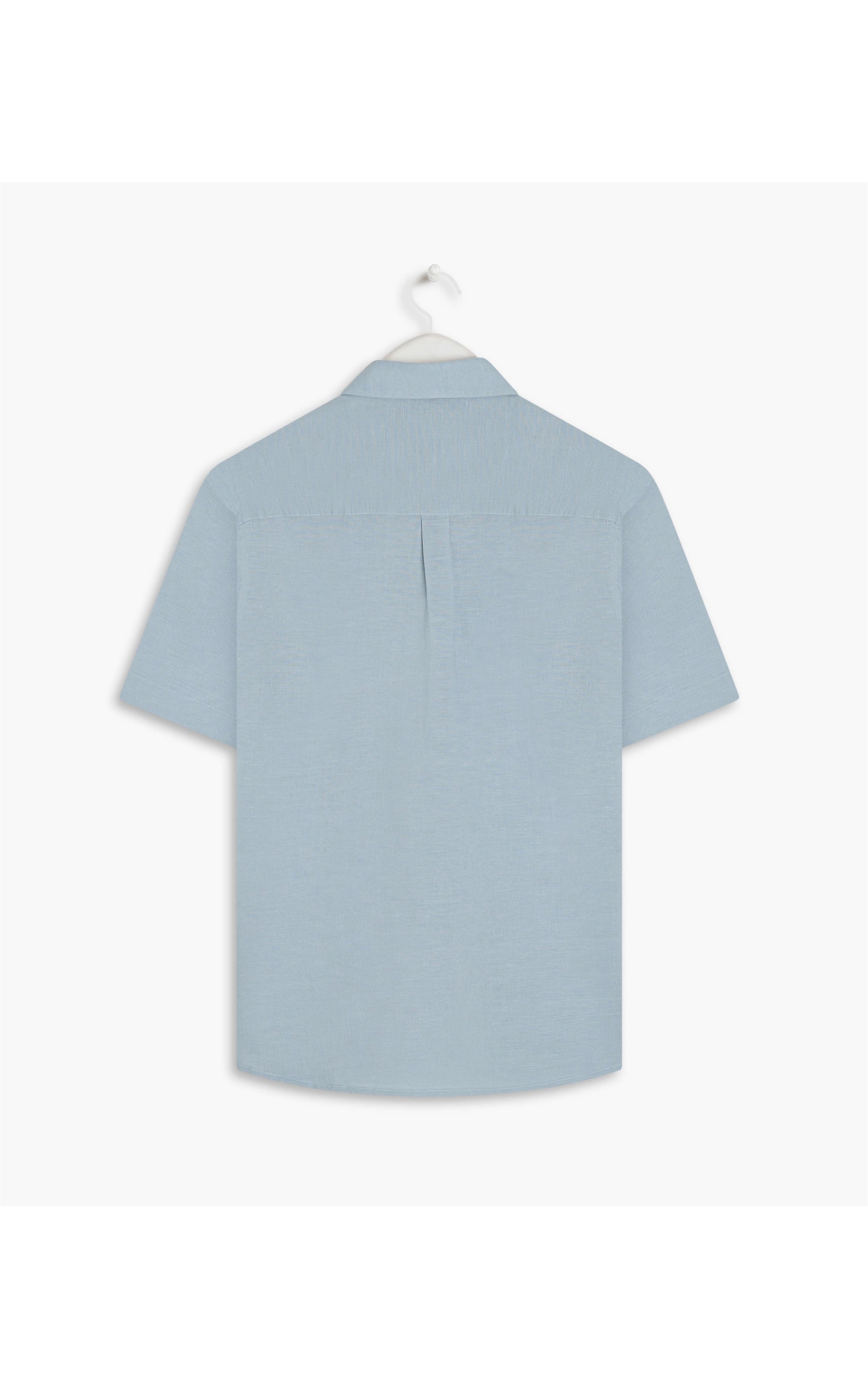 Camisa Linho  Telin Uni Mc Azul Claro