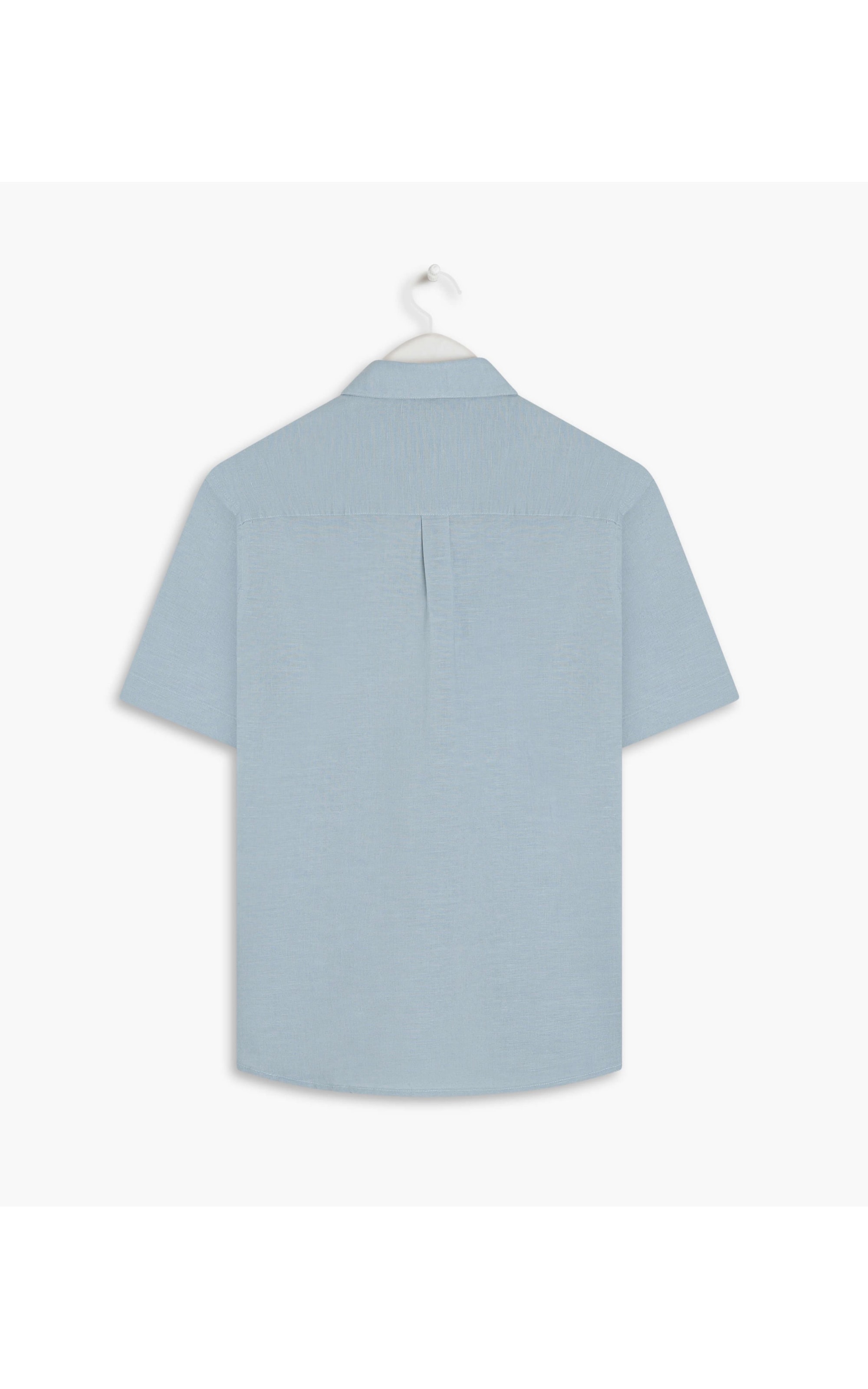 Camisa Linho  Telin Uni Mc Azul Claro