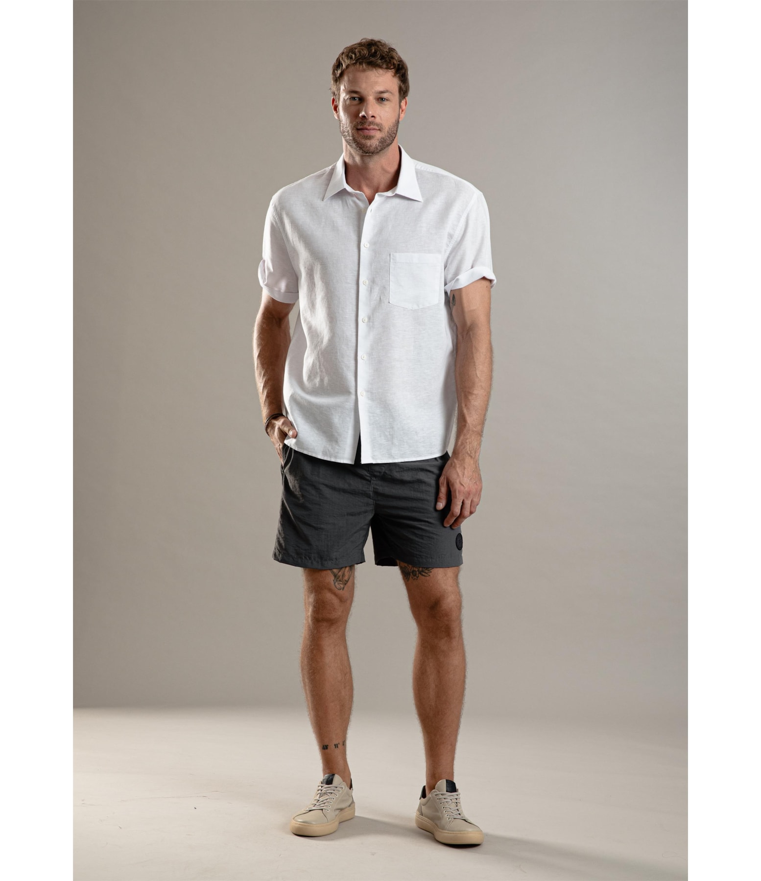 Camisa Linho  Telin Uni Mc Branco