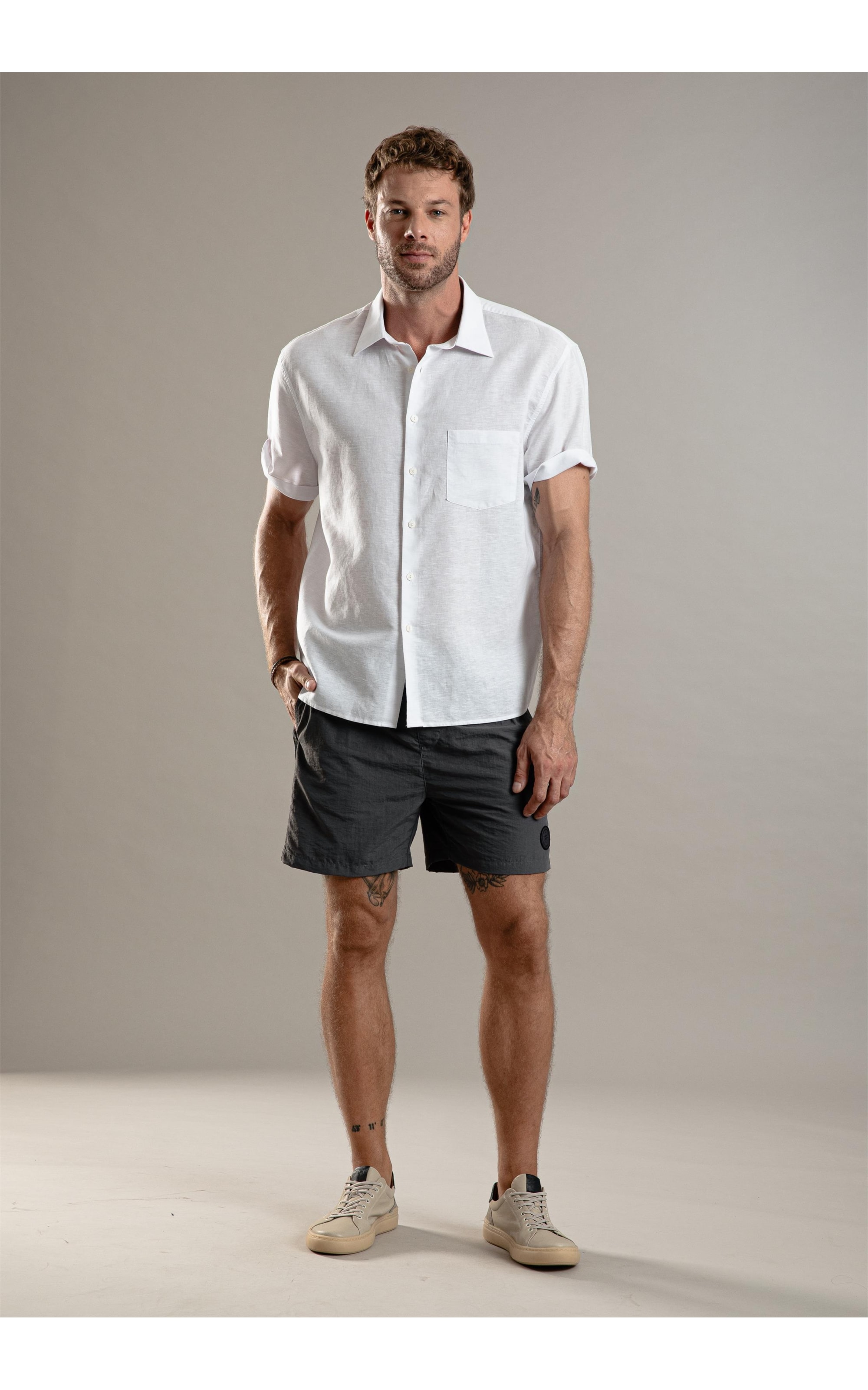 Camisa Linho  Telin Uni Mc Branco