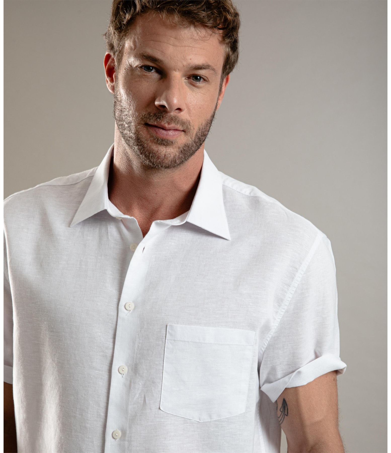 Camisa Linho  Telin Uni Mc Branco