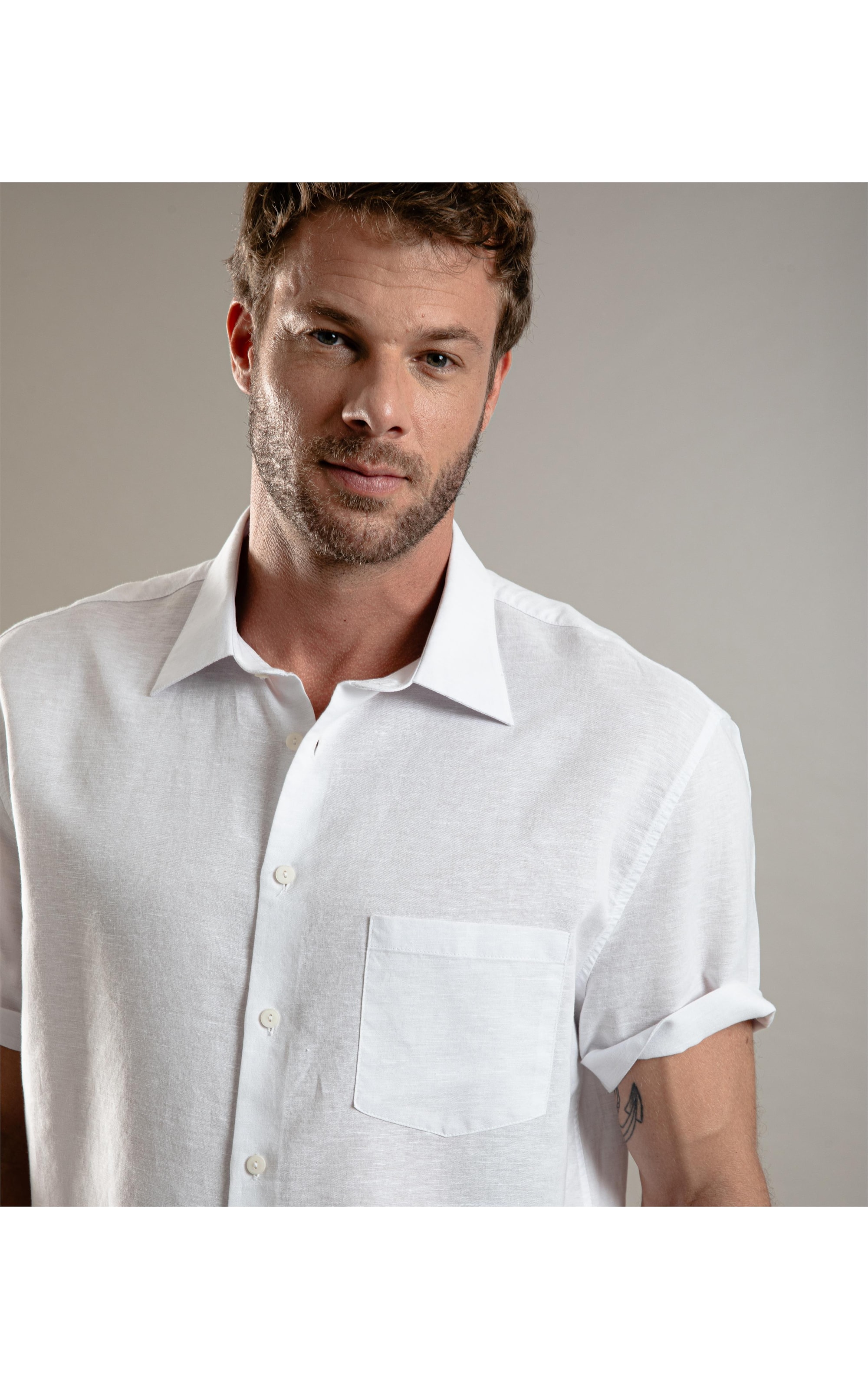 Camisa Linho  Telin Uni Mc Branco